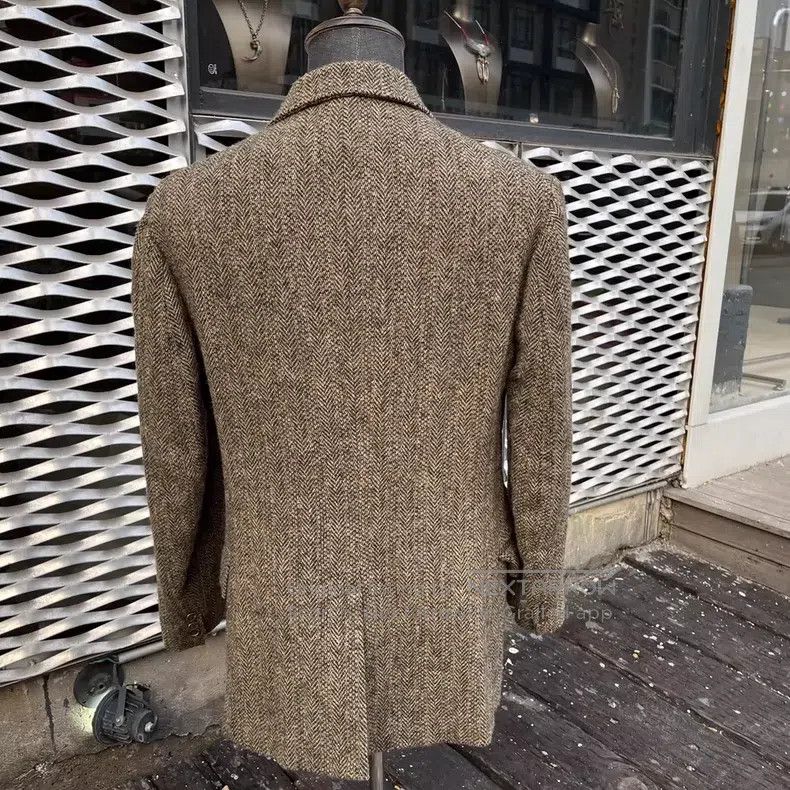 RRL Ralph Lauren RRL Ralph Lauren American-made wool herringbone pattern bl Size 44S - 4 Thumbnail