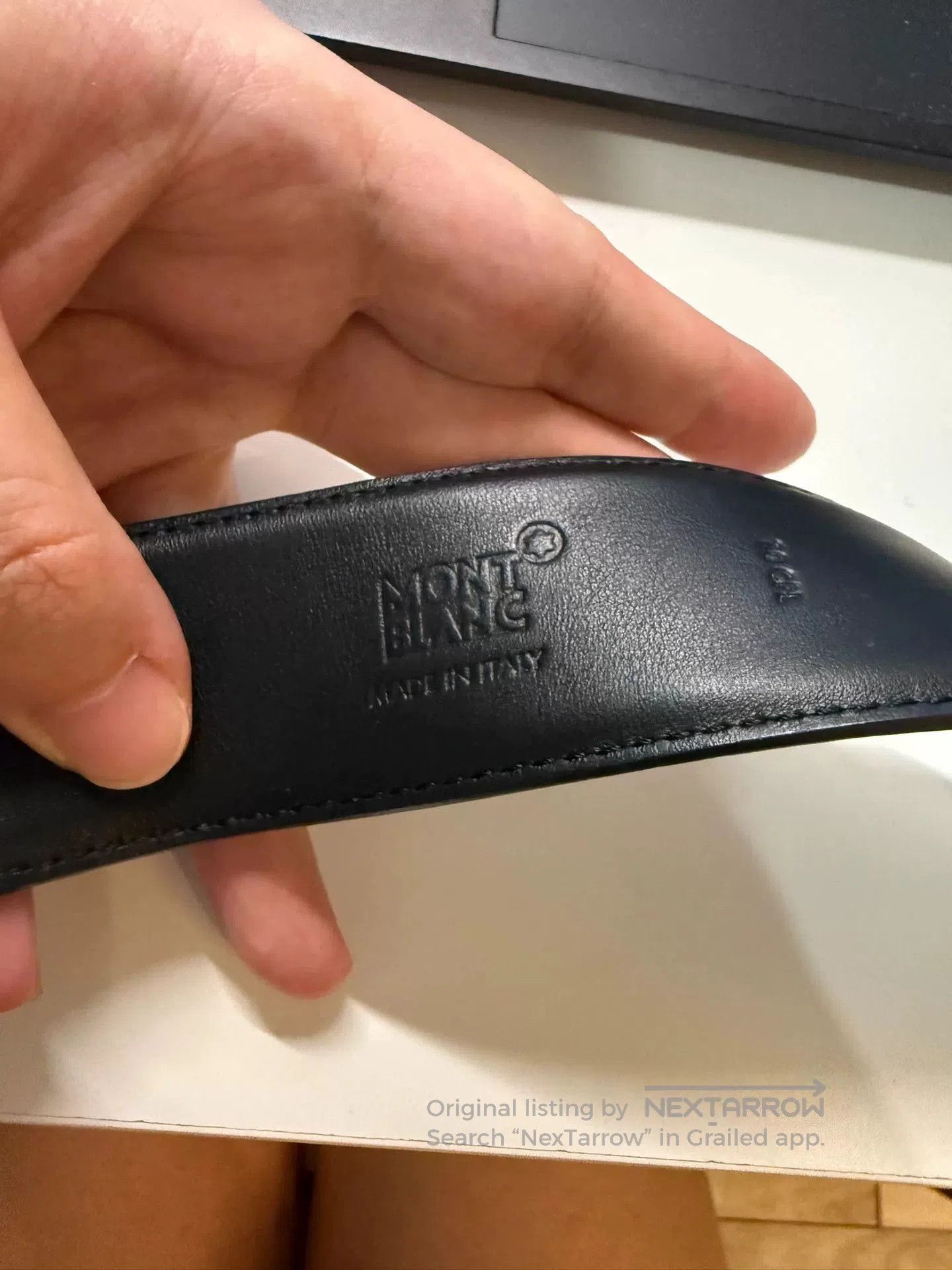 Montblanc Montblanc Black Business Men's Leather Belt. Size ONE SIZE - 4 Thumbnail