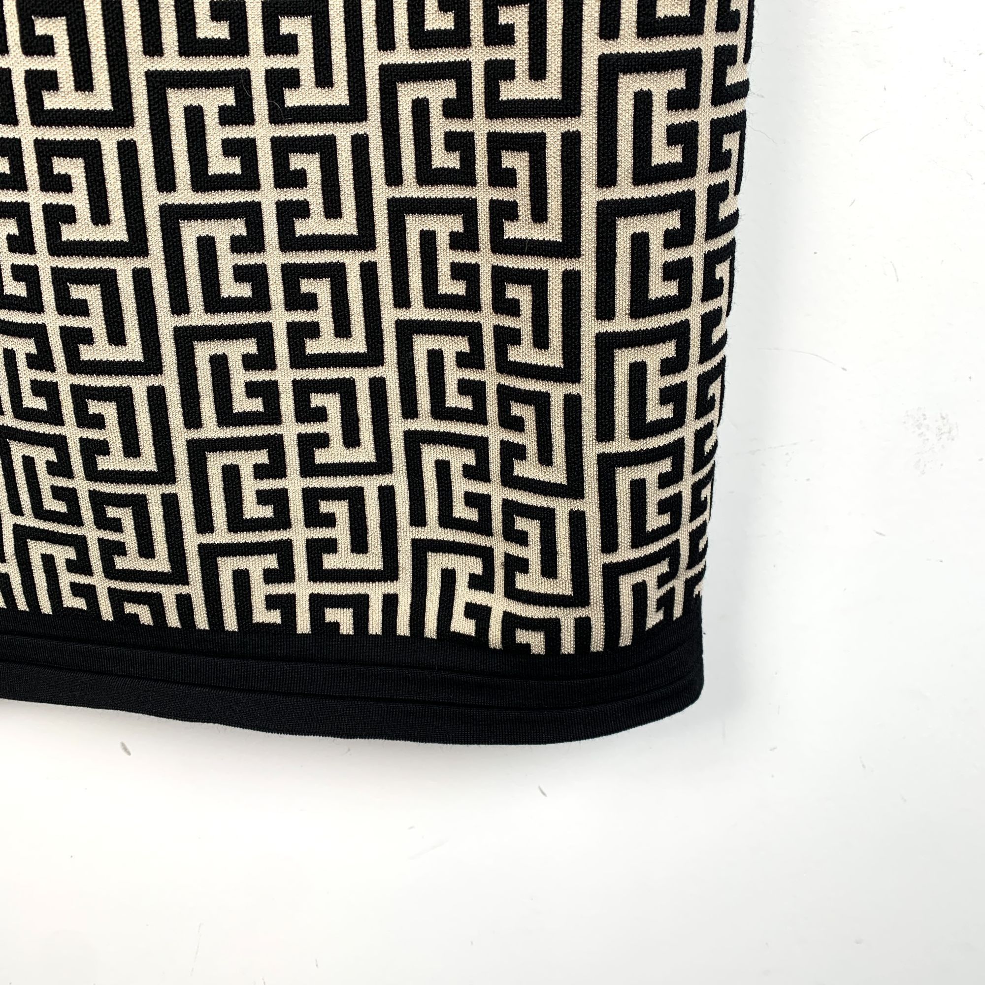 Balmain Balmain Brown Logo-Print Sleeveless Knit Dress (Size 38) Size XS / US 0-2 / IT 36-38 - 4 Thumbnail