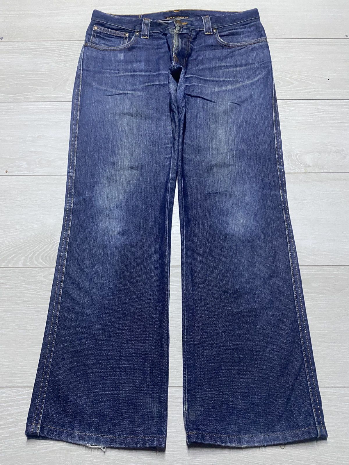 Nudie Jeans Vintage Nudie Jeans Repair Straight Loose Slim Jeans Size US 32 / EU 48 - 1 Thumbnail