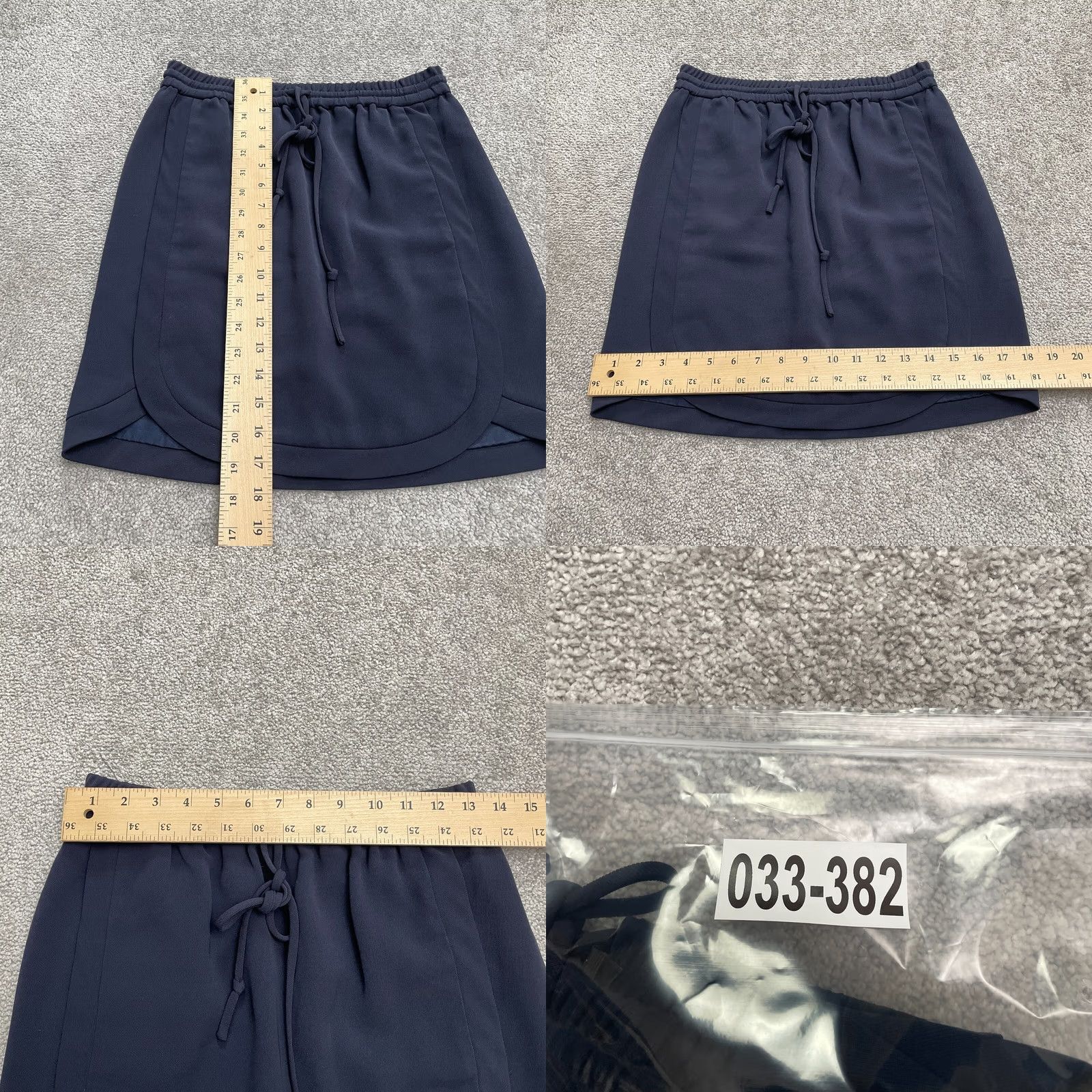 J.Crew J.Crew Skirt Womens 00 Navy Blue Elastic Waist Pockets Knee Length 26x18 Twill Regular Size 24" / US 00 / IT 34 - 8 Thumbnail