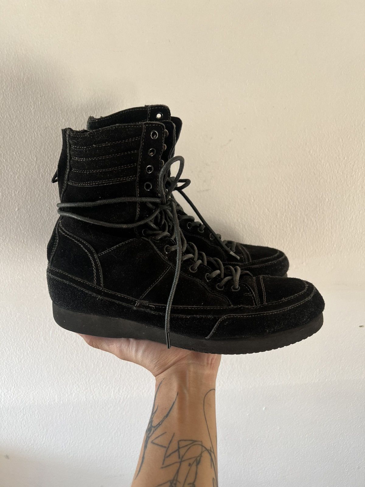 5351 POUR LES HOMMES (EU 43.5) // 5351 Pour Les Hommes Leather High Top Sneaker Size US 9.5 / EU 42-43 - 2 Thumbnail