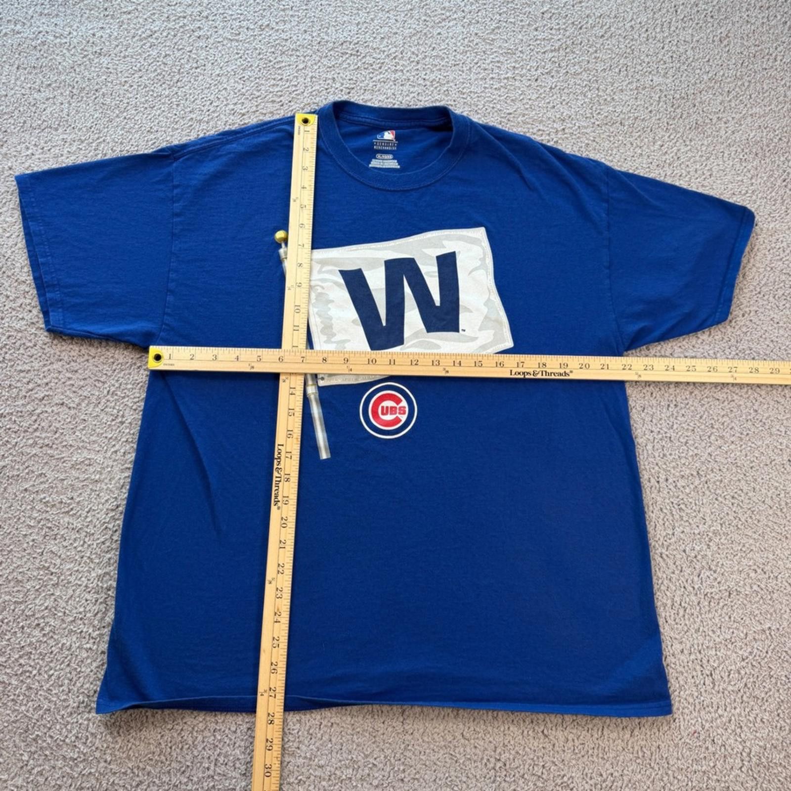 Other MLB Chicago Cubs Blue W Win Flag T Shirt Mens XL Baseball Size US XL / EU 56 / 4 - 2 Thumbnail