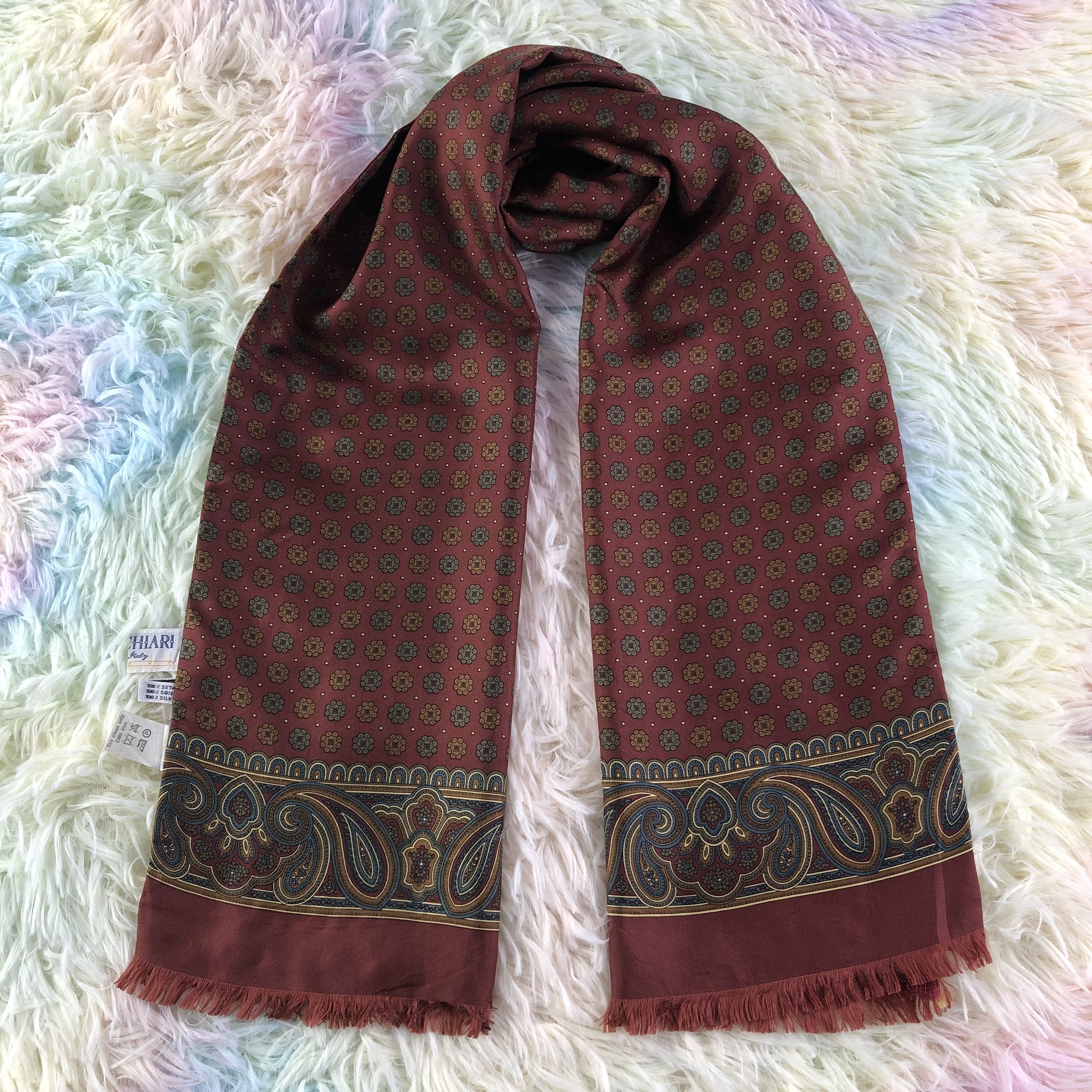 Vintage Vintage Silk Scarf / Muffler / Neckwear - KM469 Size ONE SIZE - 1 Thumbnail