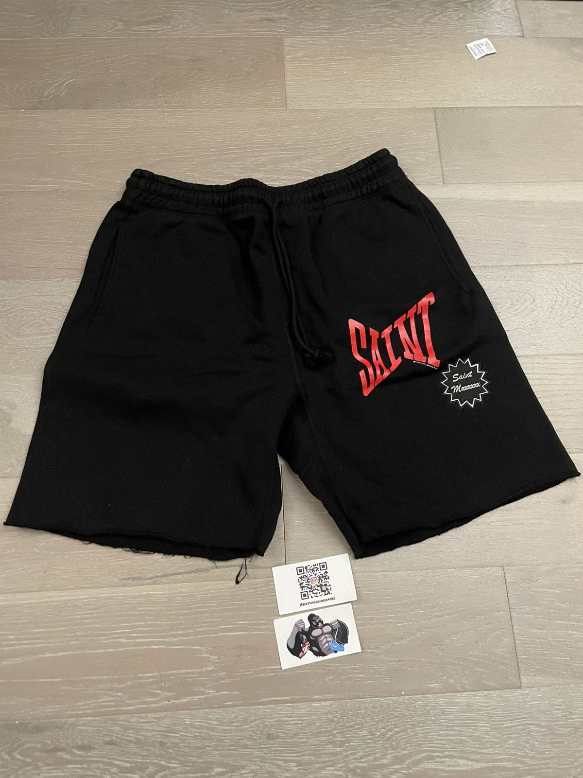 Saint Michael Saint Mxxxxxx Sweat Shorts Black Size US 30 / EU 46 - 2 Thumbnail