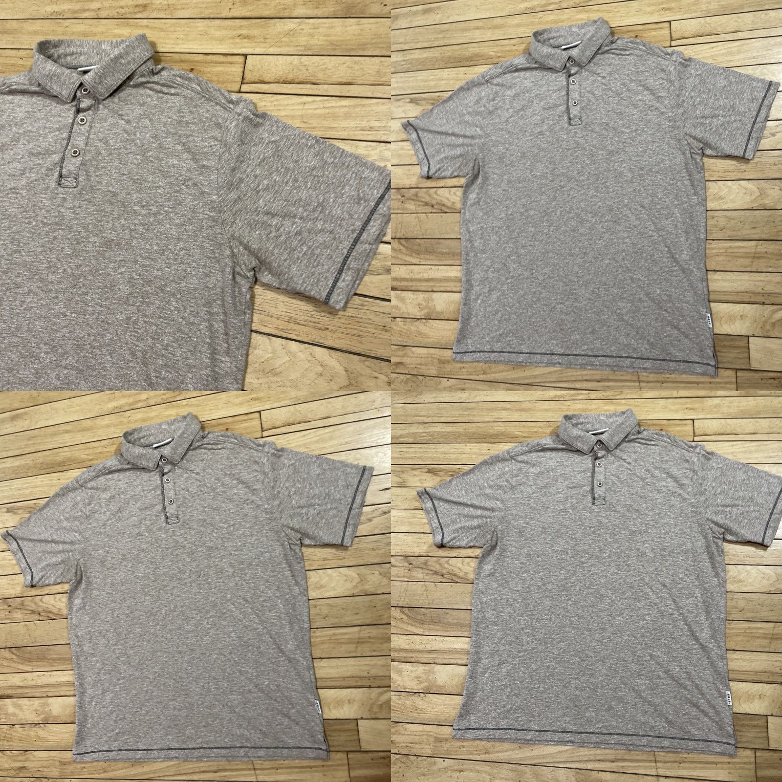 Vintage ROWM Polo Shirt Men L Brown Tan Preppy Western Stretch Golf Stitch Size US L / EU 52-54 / 3 - 10 Thumbnail