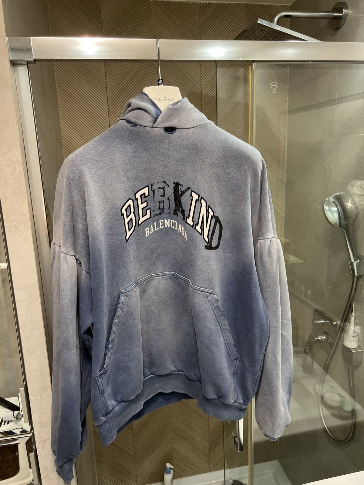 Balenciaga Berlin Be Kind Distressed hoodie