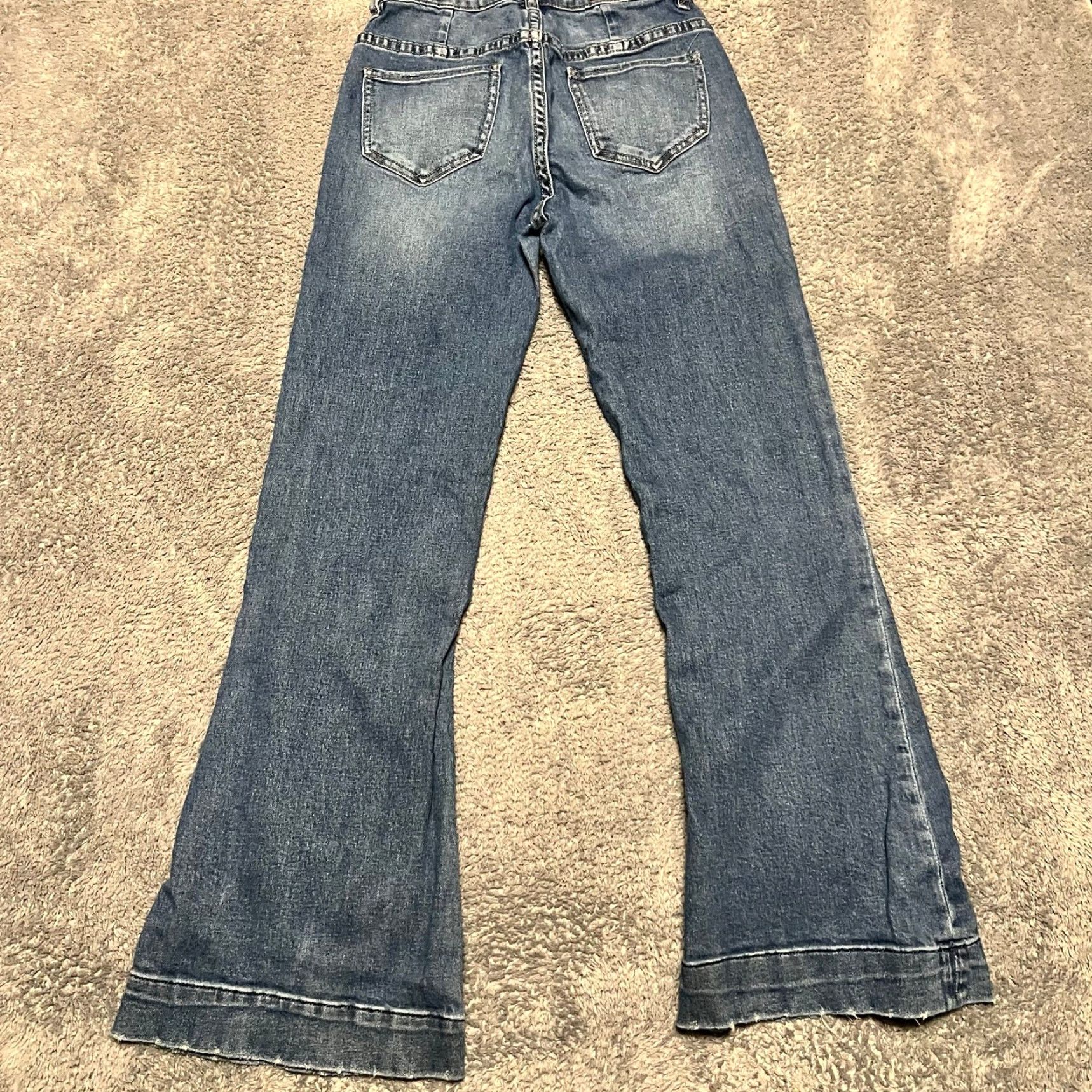 Vintage Rock & Roll Cowgirl Jeans Womens 27 x 32 Blue Mid Rise Flare Western Riding Chore Mens? Womens Size 27" / US 4 / IT 40 - 4 Thumbnail