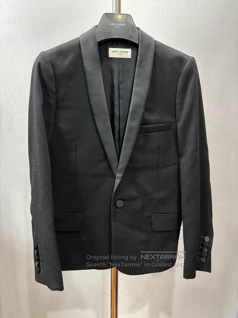 Saint Laurent Paris Saint Laurent Paris Black Notched Lapel Suit Size XS / US 0-2 / IT 36-38 - 1 Thumbnail