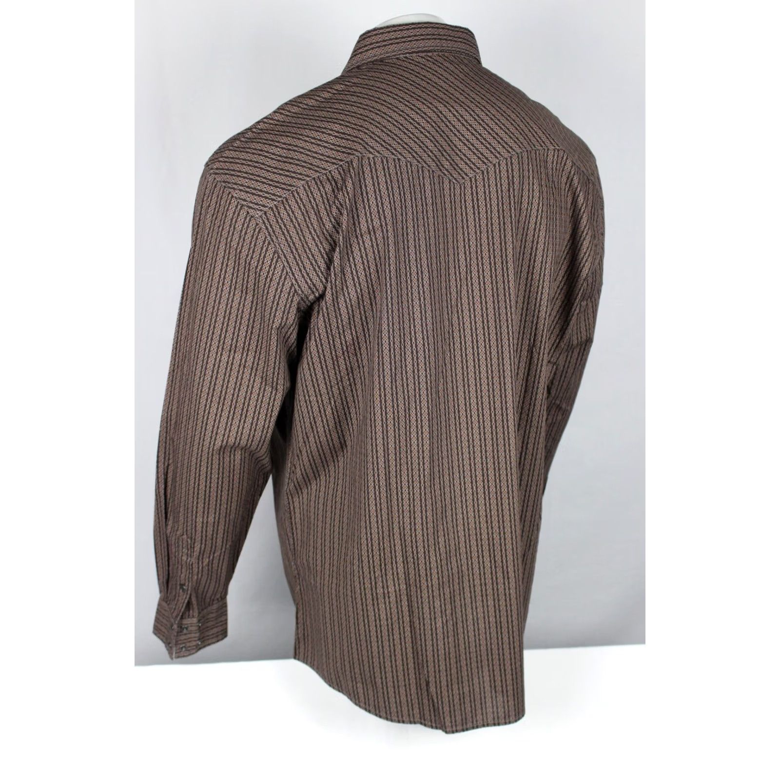 Vintage Cinch Men's Modern Fit Western Snap Button Shirt Long Sleeve XXL Brown Geo Size US XXL / EU 58 / 5 - 2 Thumbnail