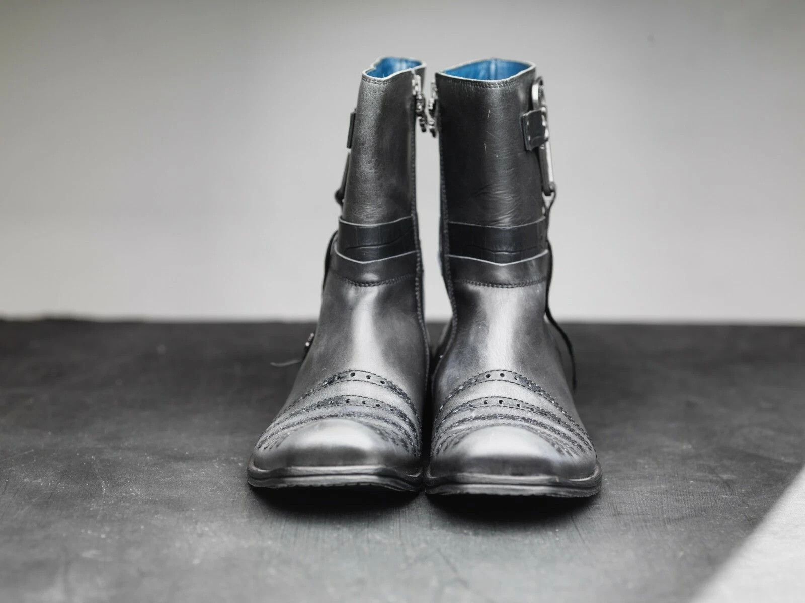 Mark Nason NEW! Mark Nason LELAND Dragon Rock Boots Distressed Gray Size US 8.5 / EU 41-42 - 4 Thumbnail
