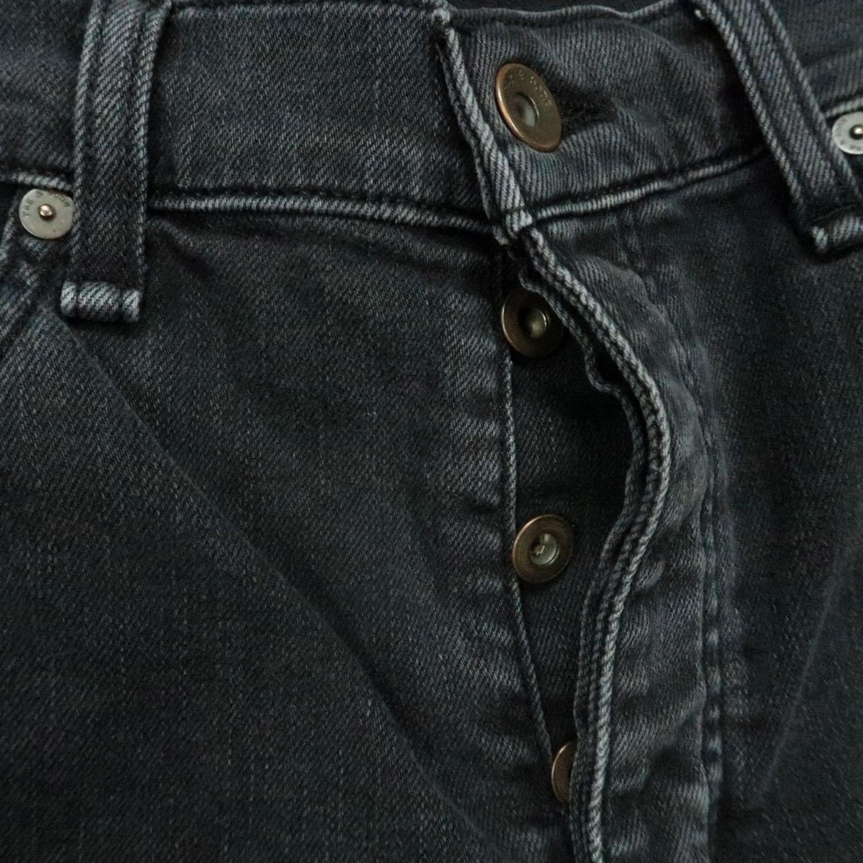 Rag & Bone rag & bone Jeans Mens 33x33 Black Fit Extra-Slim Button Fly Denim Straight 5-Pocket Stretch Winter Spring Fall Summer Mens Size US 33 - 5 Thumbnail