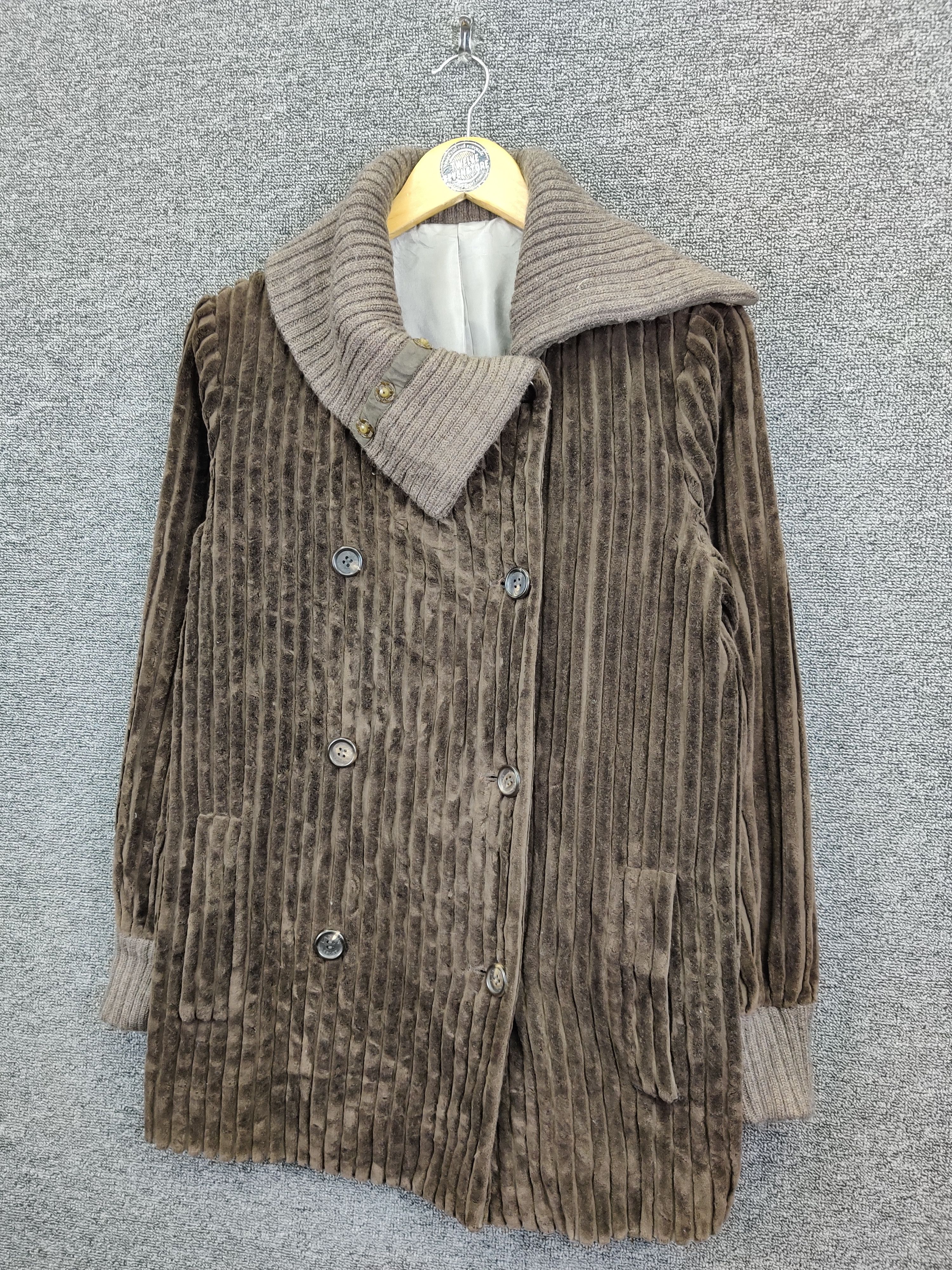 Lanvin Vintage Lanvin Sports Double Breasted Corduroy Coat Size US M / EU 48-50 / 2 - 2 Thumbnail