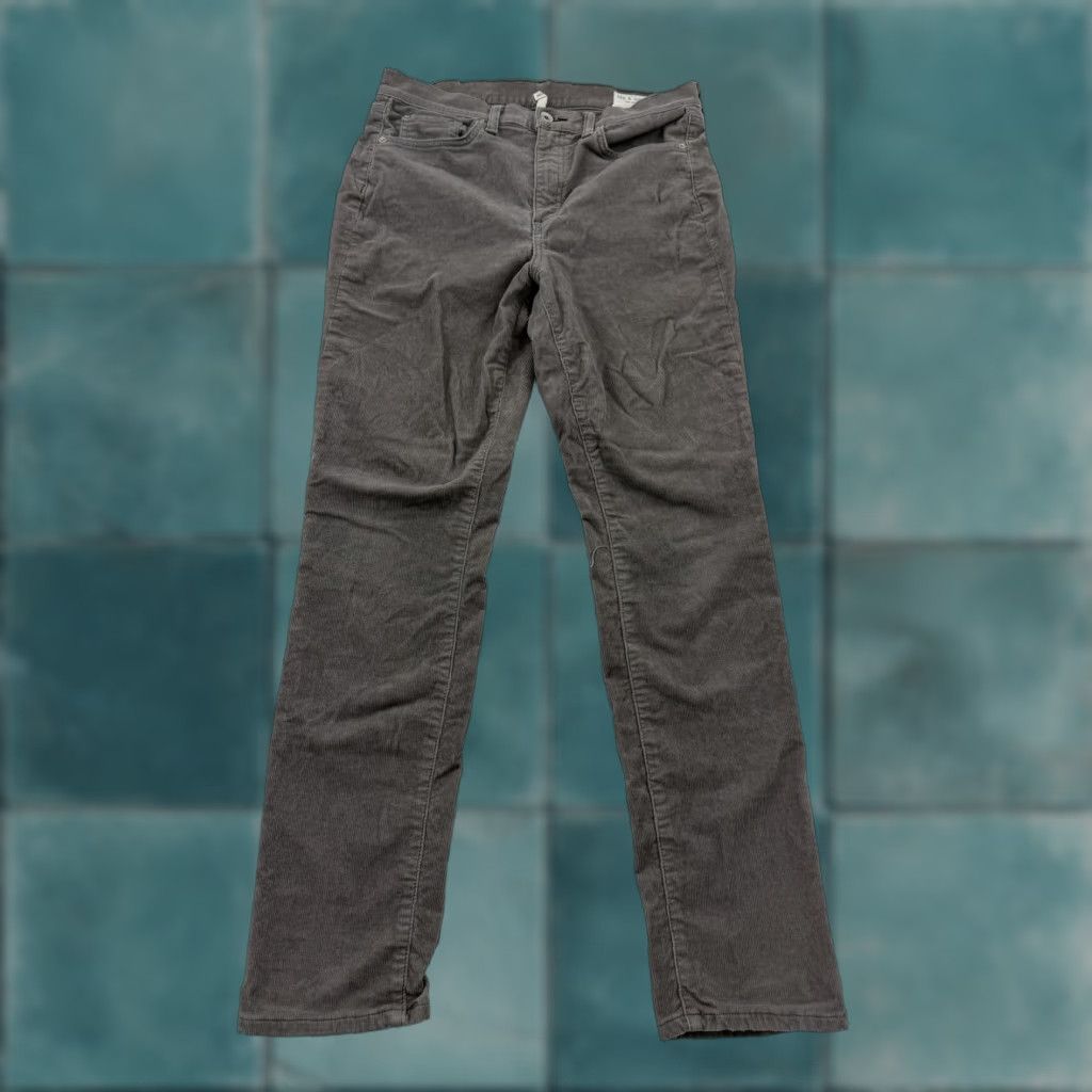 Rag & Bone Rag & Bone Womens Gray High Rise Skinny Corduroy Jegging Pants 31 Casual Size 24" / US 00 / IT 34 - 1 Thumbnail