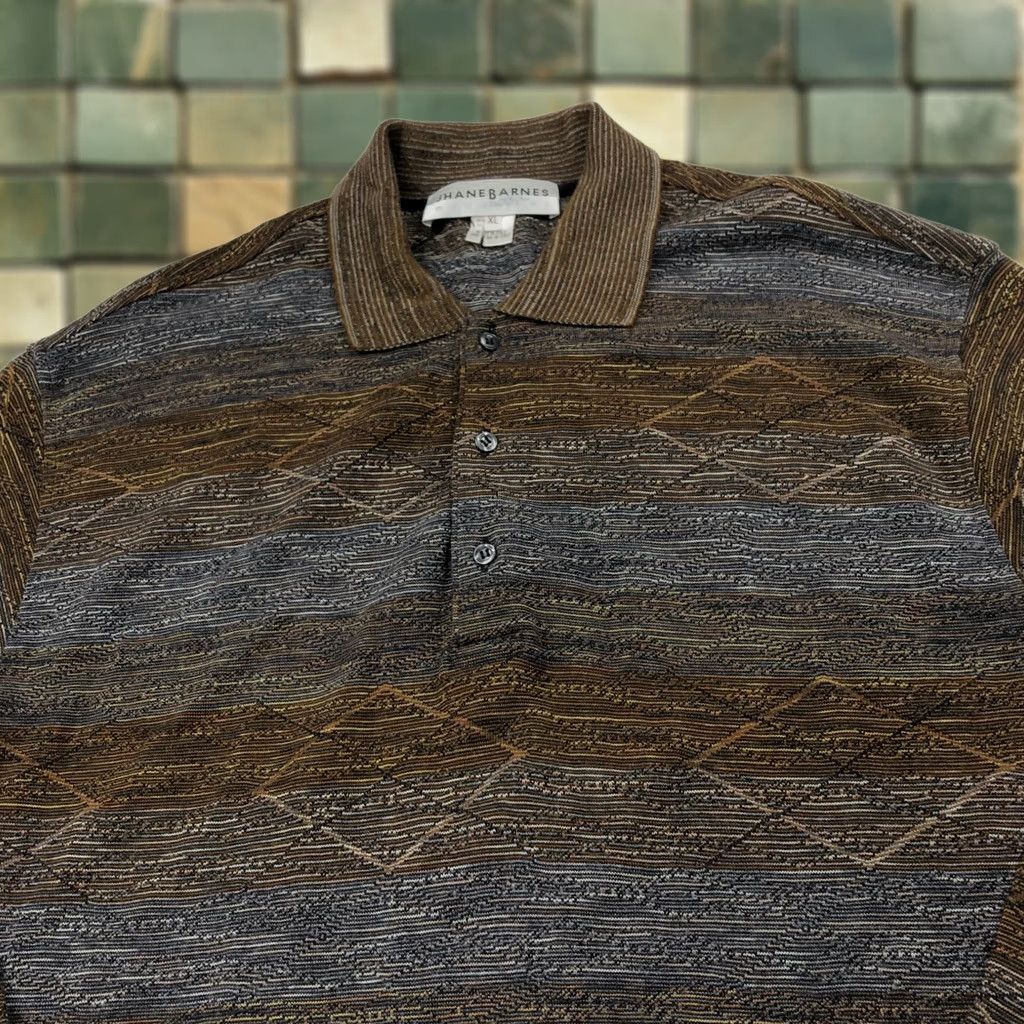Vintage Jhane Barnes XL Wool Long Sleeve Polo Shirt Mens Brown MINT Polo Shirt Size US XL / EU 56 / 4 - 1 Thumbnail