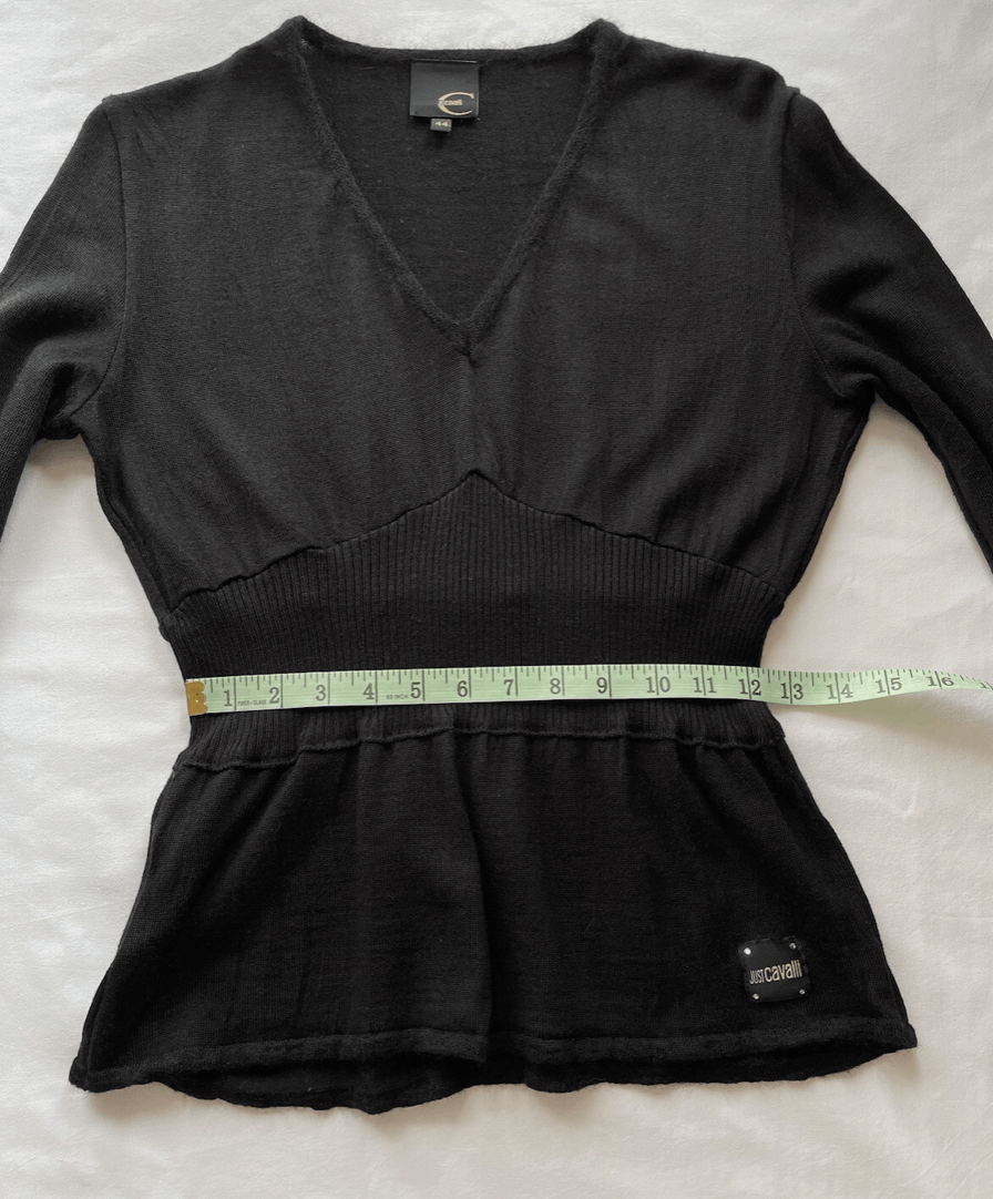 Just Cavalli Just Cavalli by Roberto Cavalli Y2K V-Neck Long Sleeve Size M / US 6-8 / IT 42-44 - 13 Thumbnail