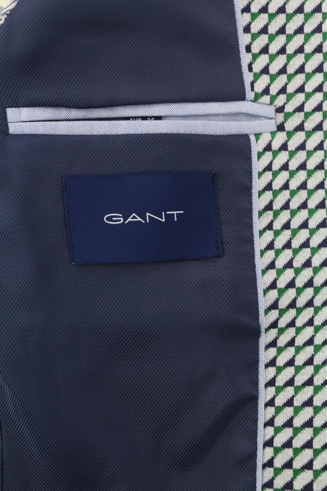 Gant GEO JERSEY EU34 Patterned Notch Half Lined Blazer 85536 Size XS / US 0-2 / IT 36-38 - 9 Thumbnail