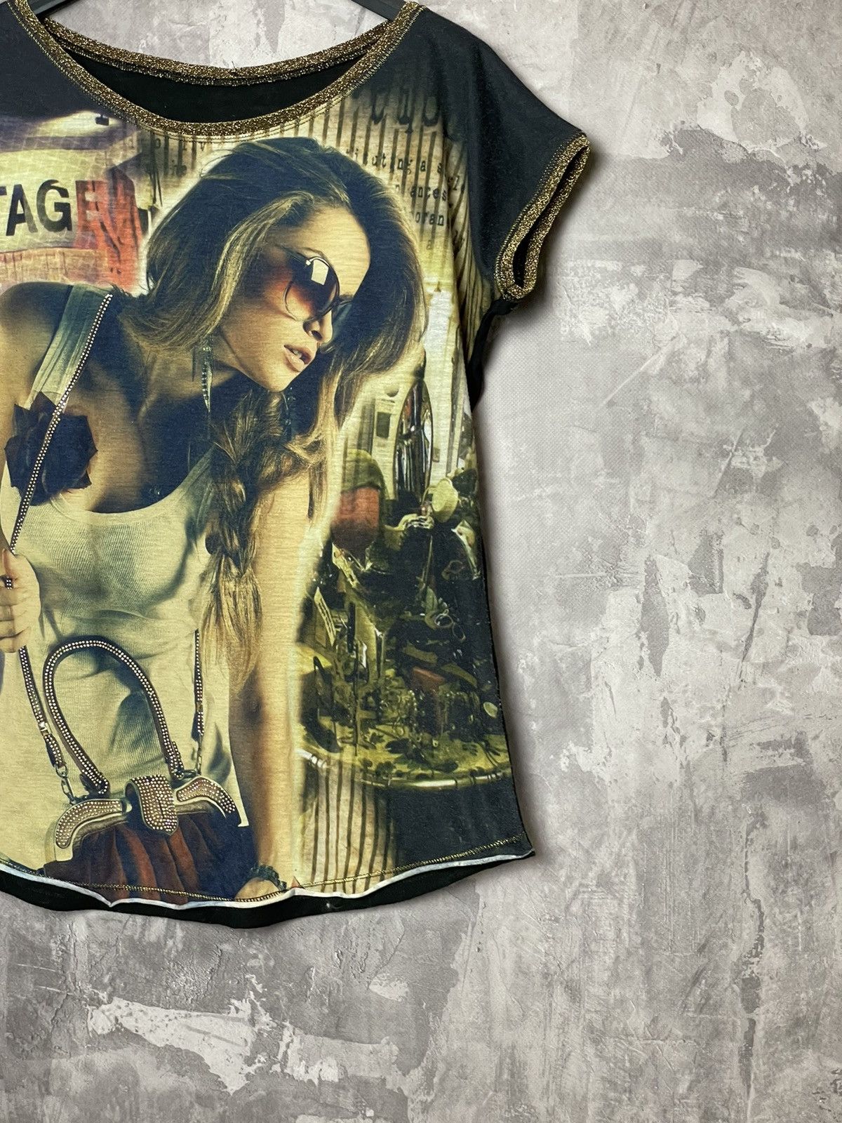 Hysteric Glamour × Japanese Brand Vintage Y2K Japanese Mesh Jean Paul Gaultier Style T-shirt Size M / US 6-8 / IT 42-44 - 5 Thumbnail