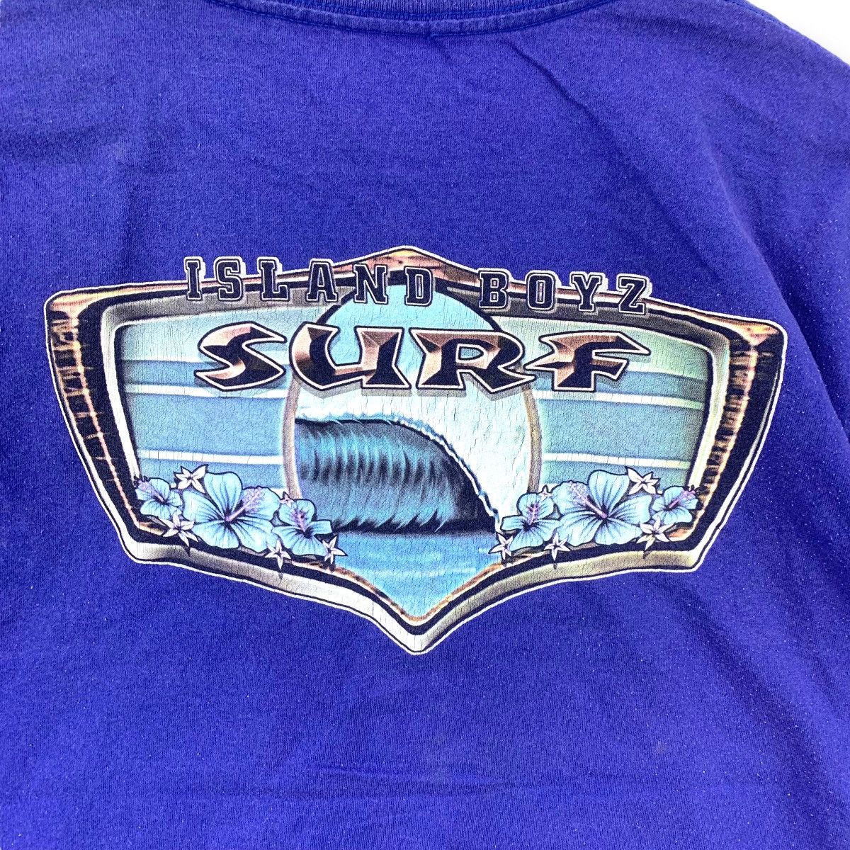 Vintage Vintage 90's ISLAND BOYZ SURF Big Wave Graphic Tee Shirt Size US L / EU 52-54 / 3 - 2 Thumbnail