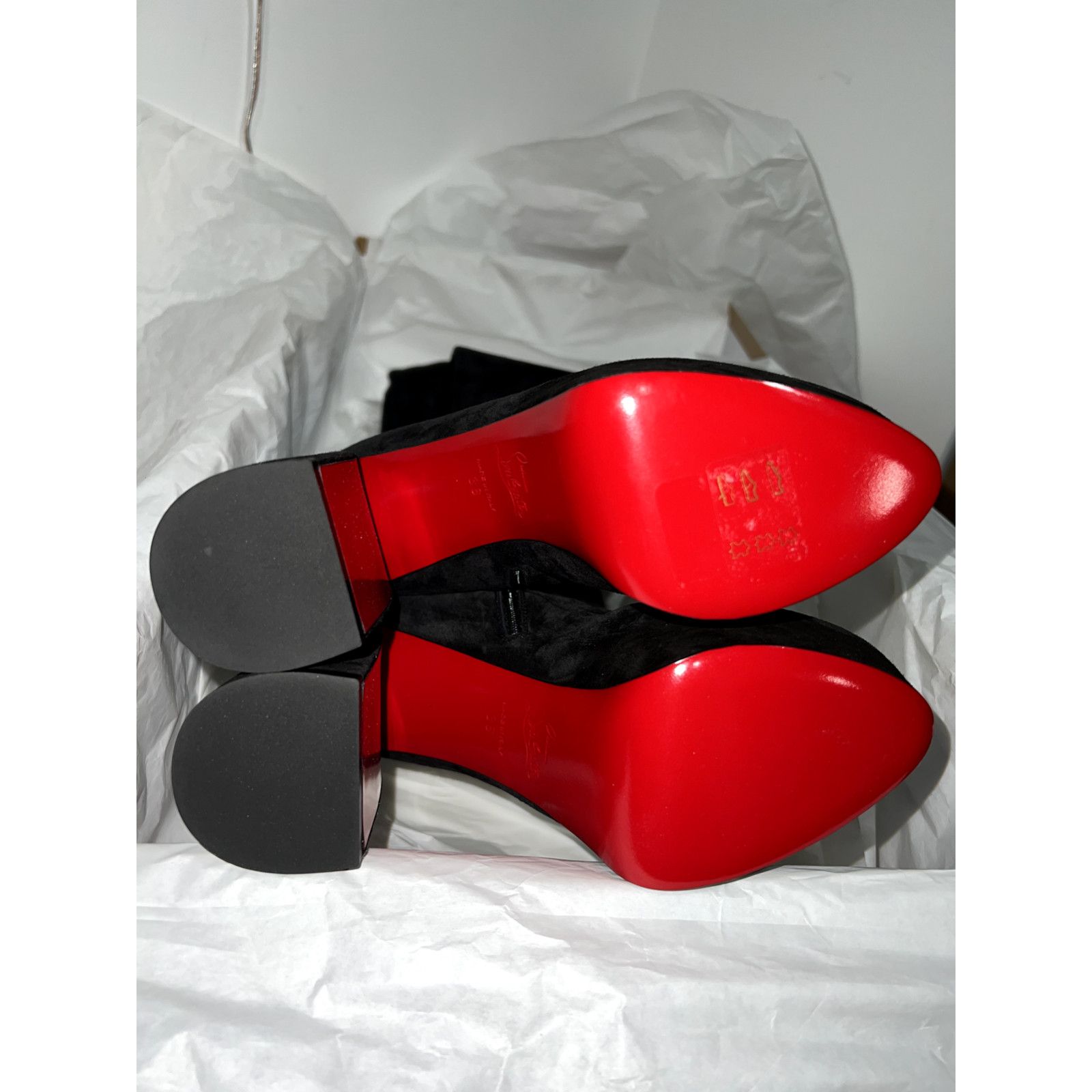 Christian Louboutin Christian Louboutin Movida Alta Botta 130 Black Suede Thigh Size US 6 / IT 36 - 12 Thumbnail