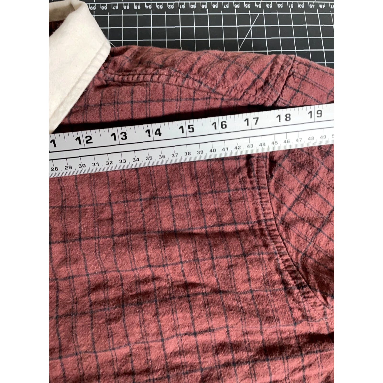 Madewell VINTAGE Madewell Quilted Rugby Shirt Men’s Large Dark Red Check Polo Long Sleeve 100% Cotton Retro 90s Preppy Womens? Size US L / EU 52-54 / 3 - 7 Thumbnail