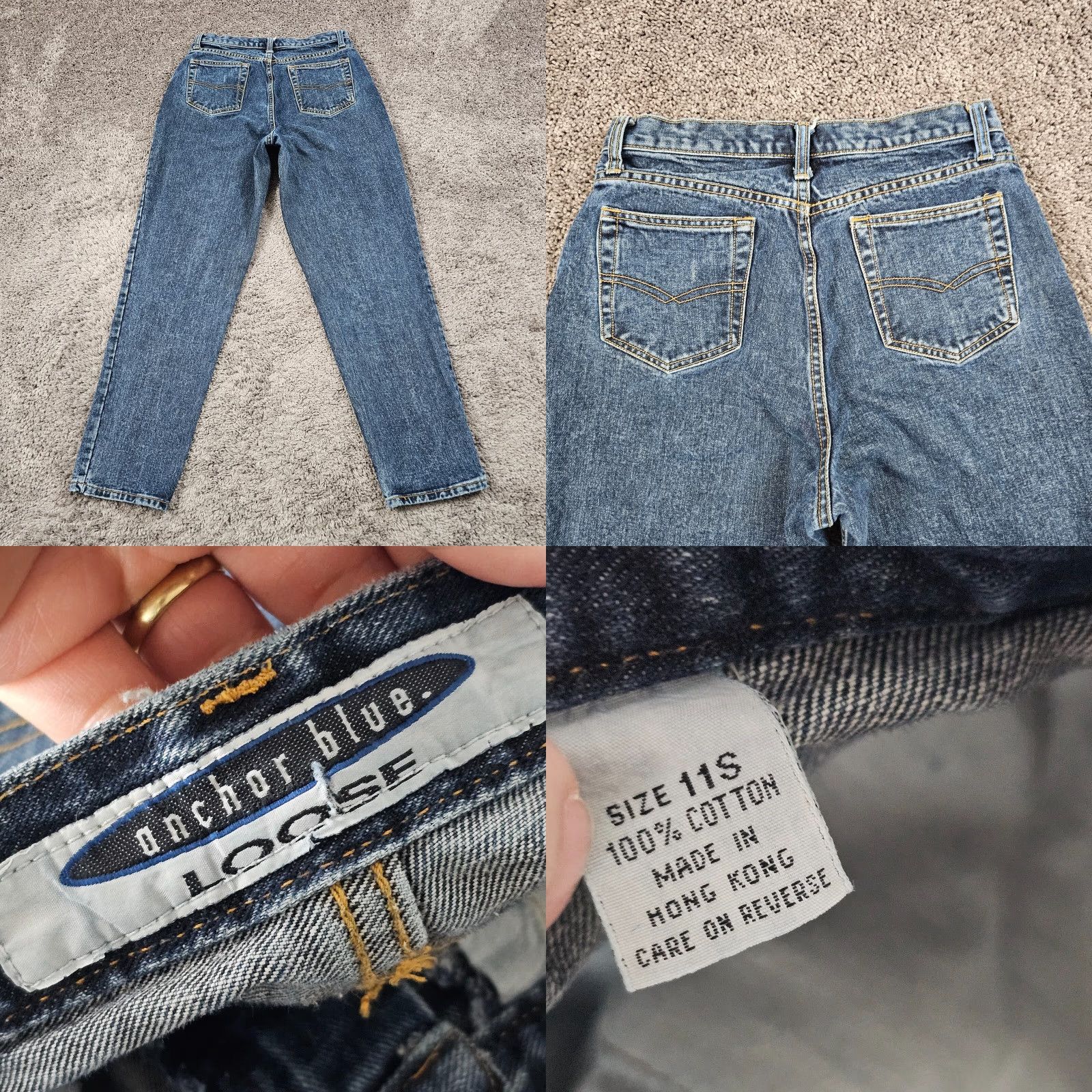 Anchor Blue VINTAGE Anchor Blue Jeans Womens 11 Tapered Baggy Denim Cotton Blue 28x29 Size 28" / US 6 / IT 42 - 8 Thumbnail
