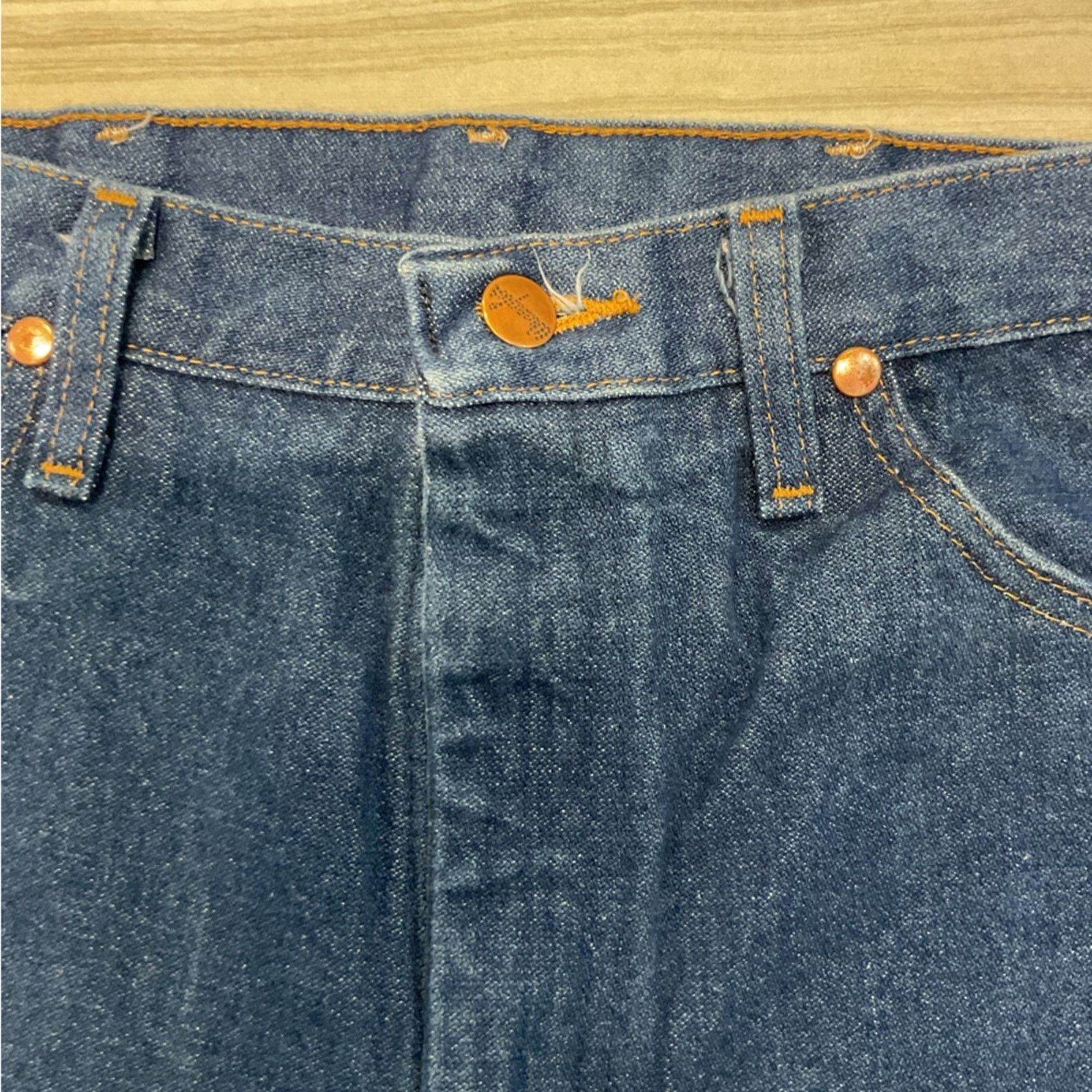 Wrangler Vintage 90s Wrangler Dark Wash Blue Jeans Size US 31 - 4 Thumbnail