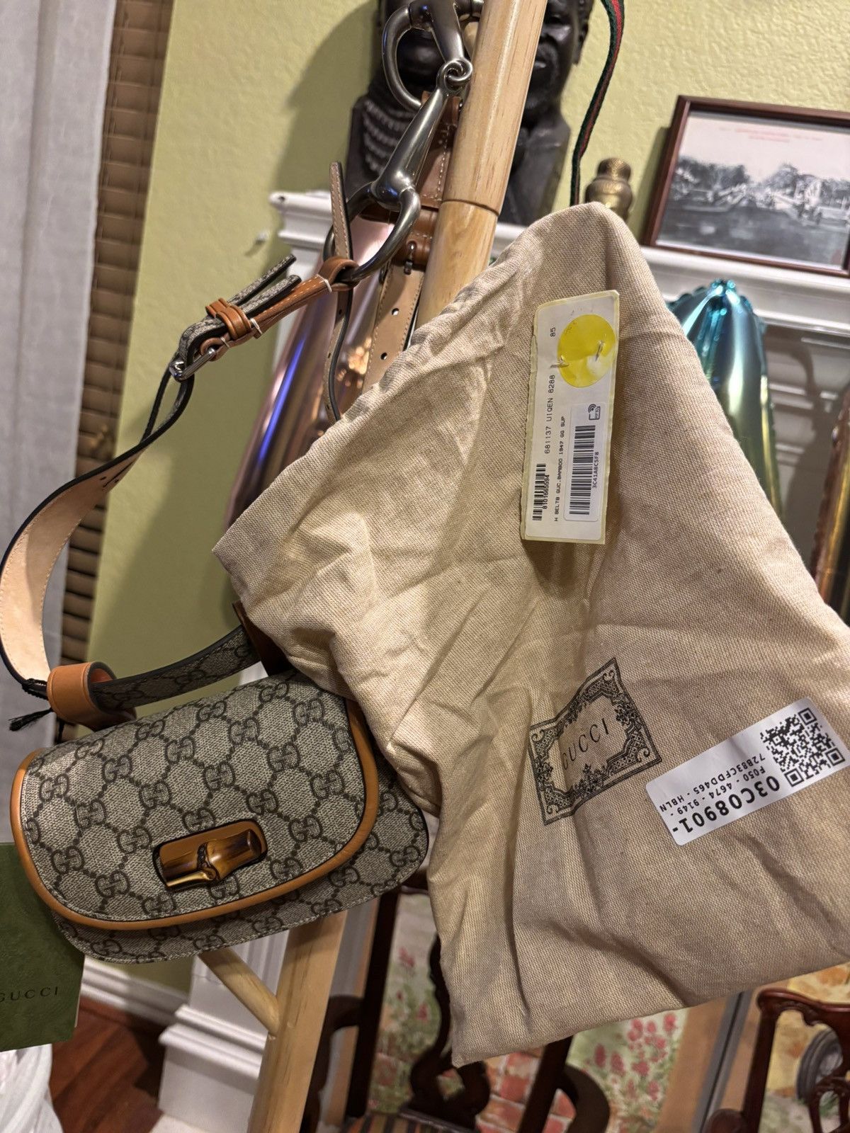 Gucci Gucci bamboo 1947 mini belt bag beige. Size ONE SIZE - 7 Thumbnail