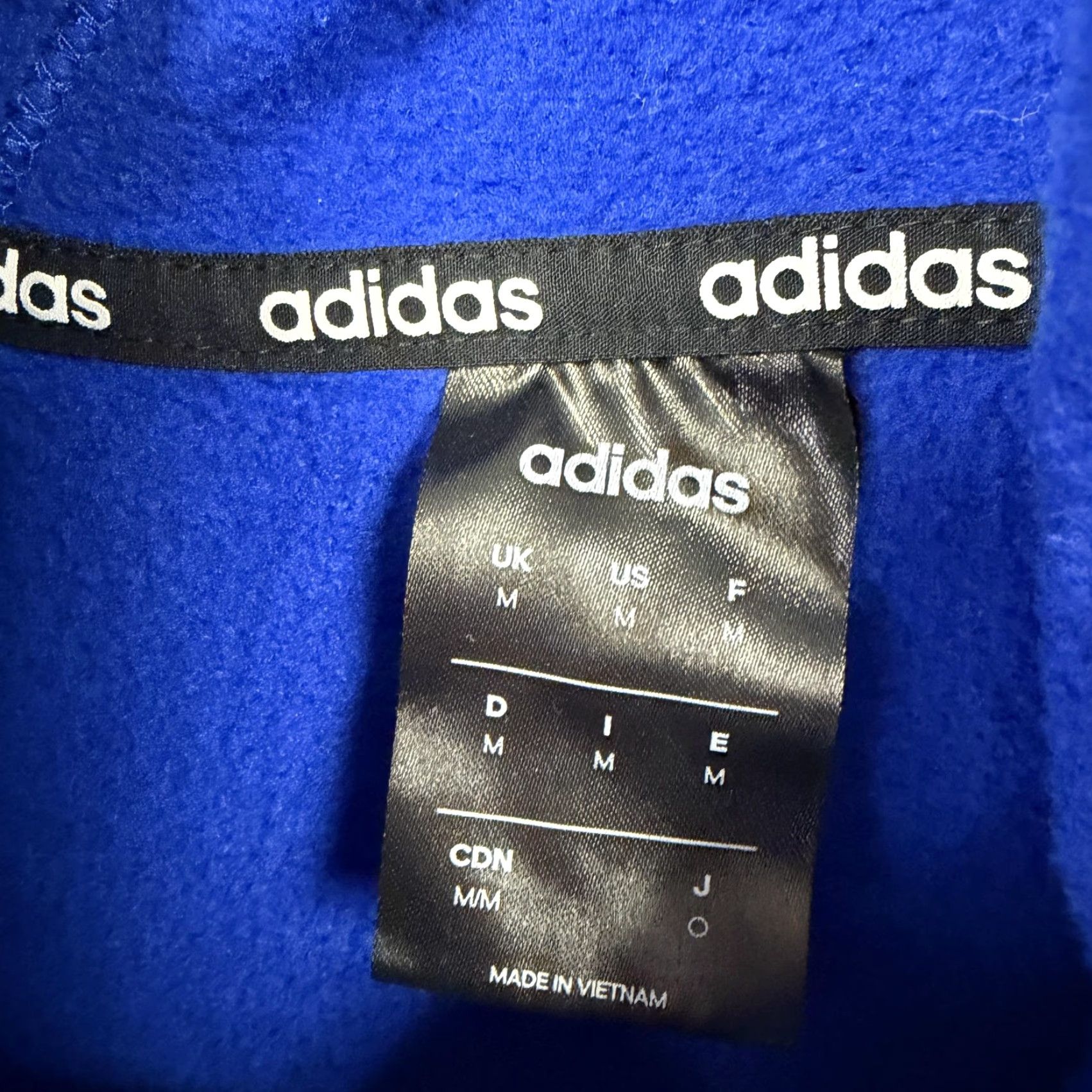 Adidas Adidas Hoodie Mens Medium Blue Pullover 3-Stripes Athletic Fleece Kangaroo Pocket Sweatshirt Mens M Blue Size US M / EU 48-50 / 2 - 5 Thumbnail