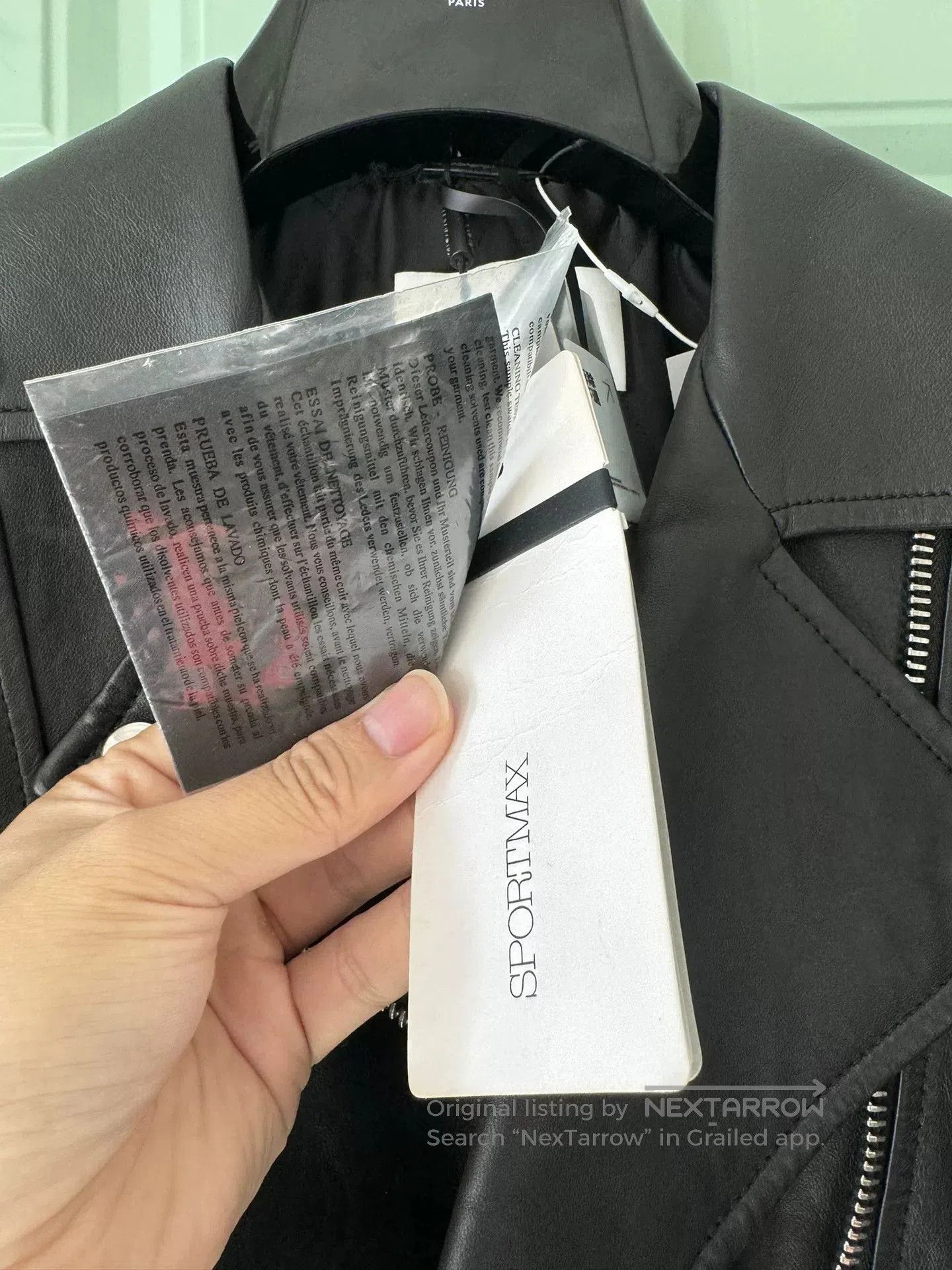 Sportmax SPORTMAX Black Biker Leather Jacket. Size XXS / US 00 / IT 34 - 8 Thumbnail