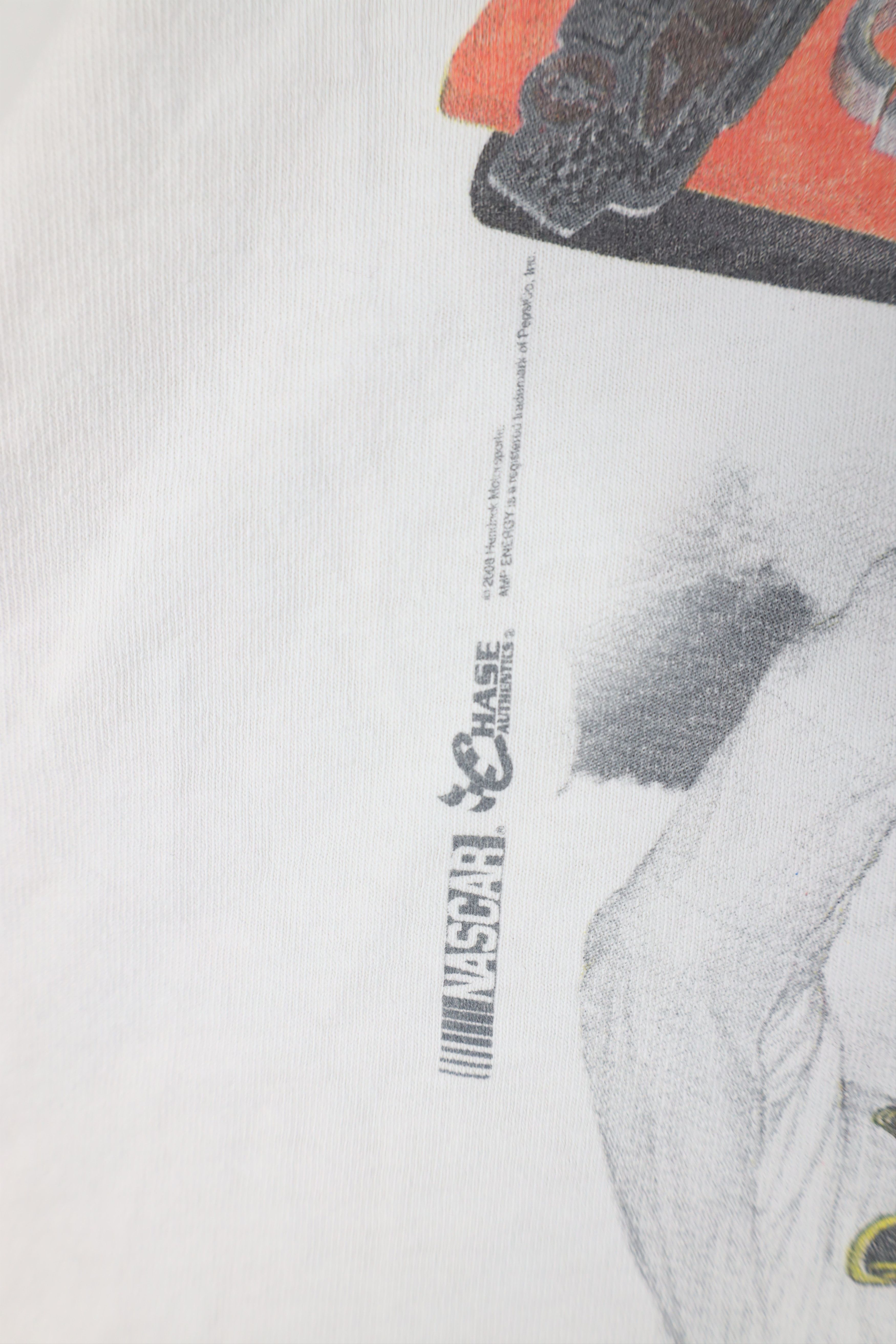 Vintage Vintage Y2K NASCAR Earnhardt Jr Amp Energy T-Shirt White Size US XXL / EU 58 / 5 - 14 Thumbnail