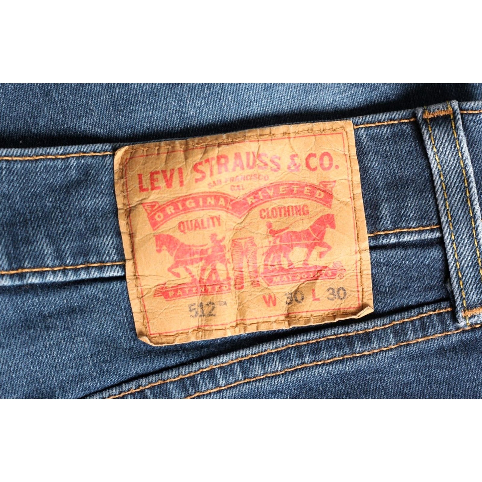 Levi's VINTAGE LEVI’S 512 Slim Tapered Stretch Jeans Men 30x30 Blue Regular Waist 30 Inseam 30 DZ6183 Size US 30 / EU 46 - 4 Thumbnail