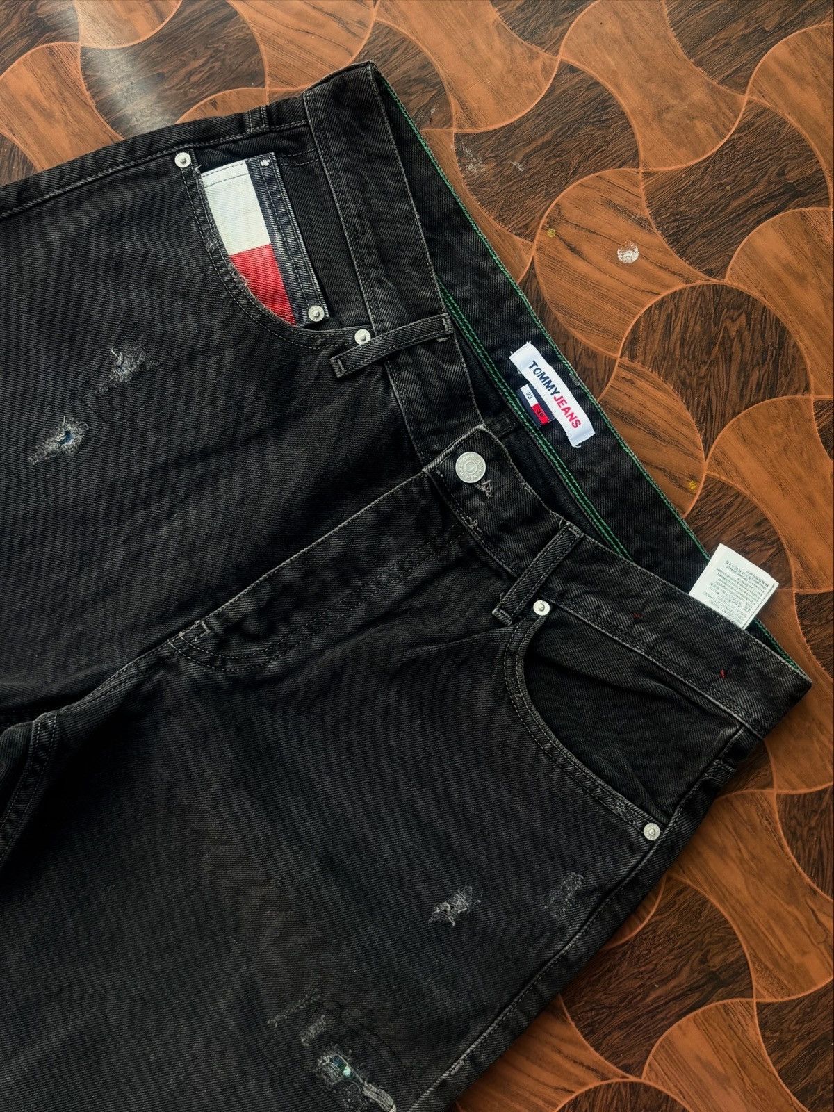 Tommy Jeans Tommy Jeans Ethan Straight SENSEI / Repaired Black Denim Size US 34 / EU 50 - 3 Thumbnail