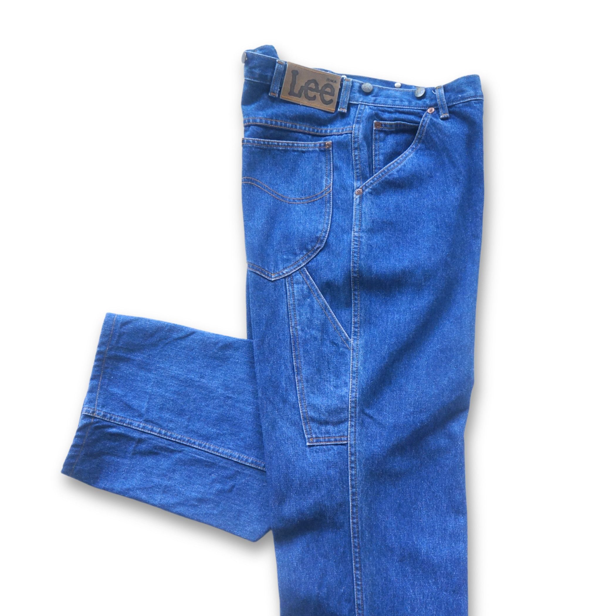 Lee LEE Baggy High Waisted Blue Jeans Size US 33 - 4 Thumbnail