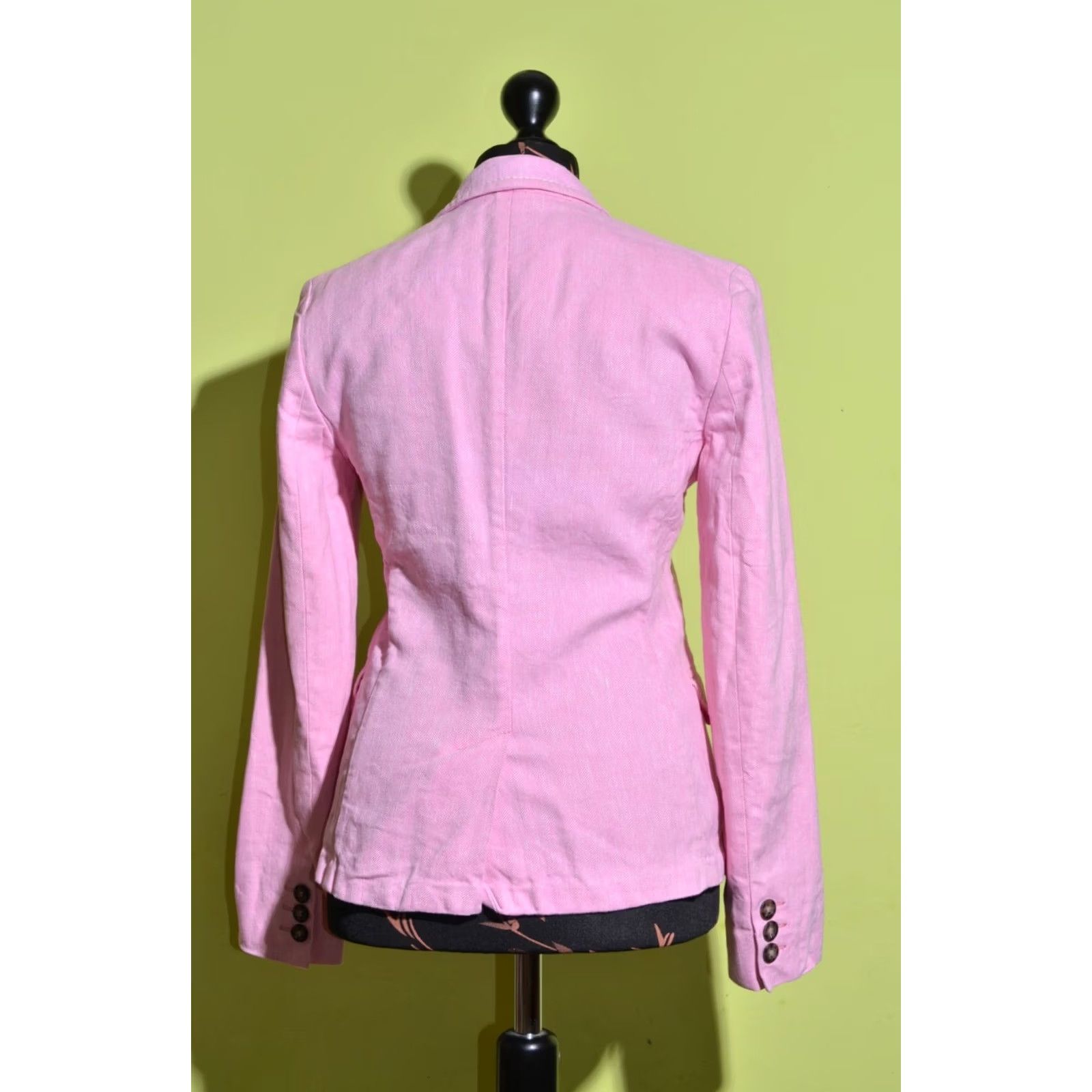 Max Mara Weekend Max Mara Blazer Jacket Pink Linen/Cotton 2 Button Womens Size 10 UK10 IT42 Size L / US 10 / IT 46 - 3 Thumbnail