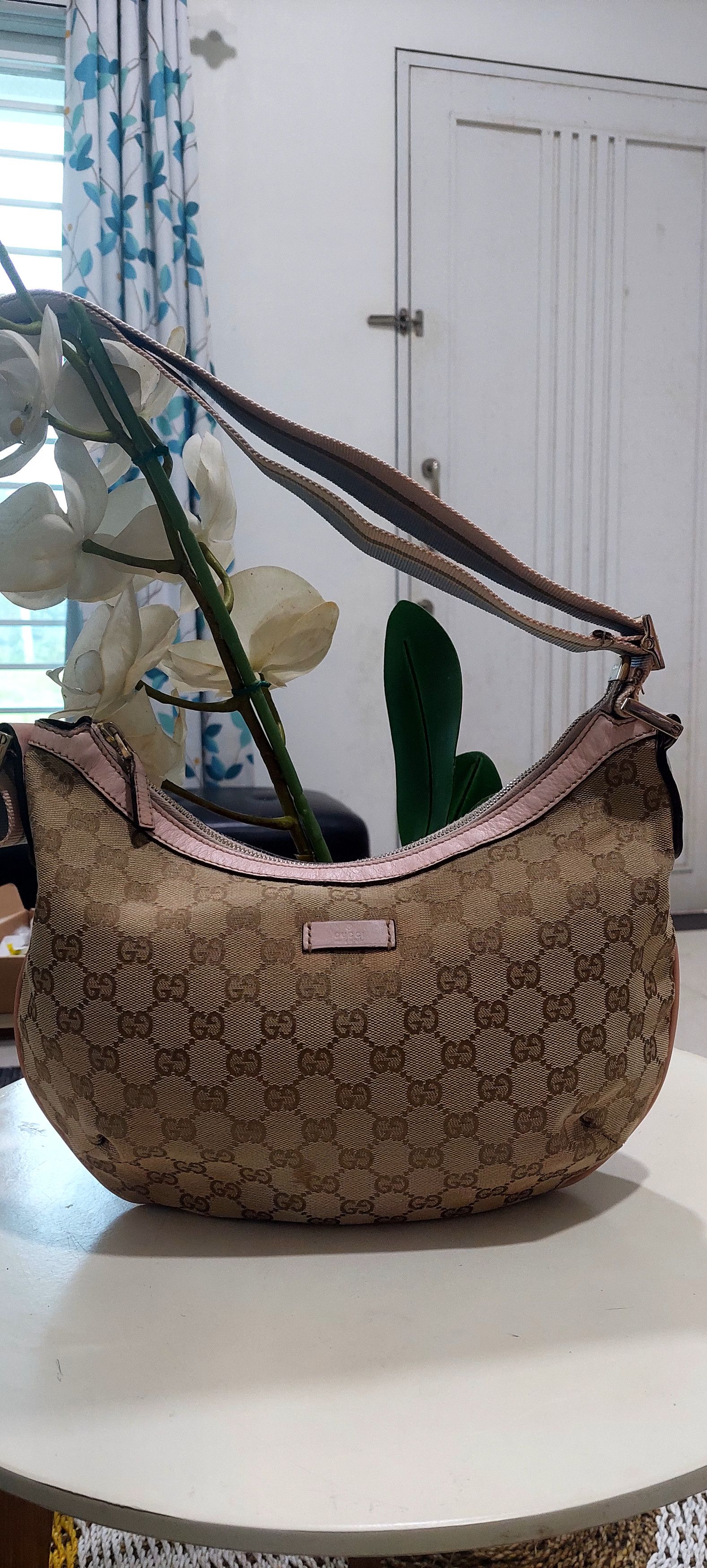 Gucci GUCCI CANVAS GG CROSSBODY STRIPE PINK Size ONE SIZE - 1 Thumbnail