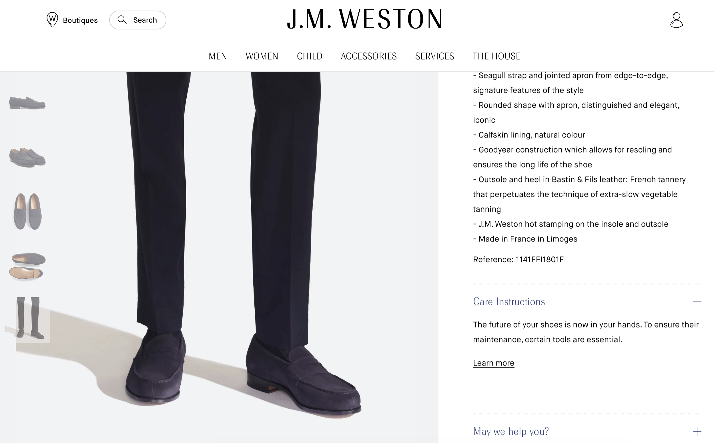 J.M. Weston J.M. Weston Iconic 180 Suede Loafers Size US 7.5 / EU 40-41 - 2 Thumbnail