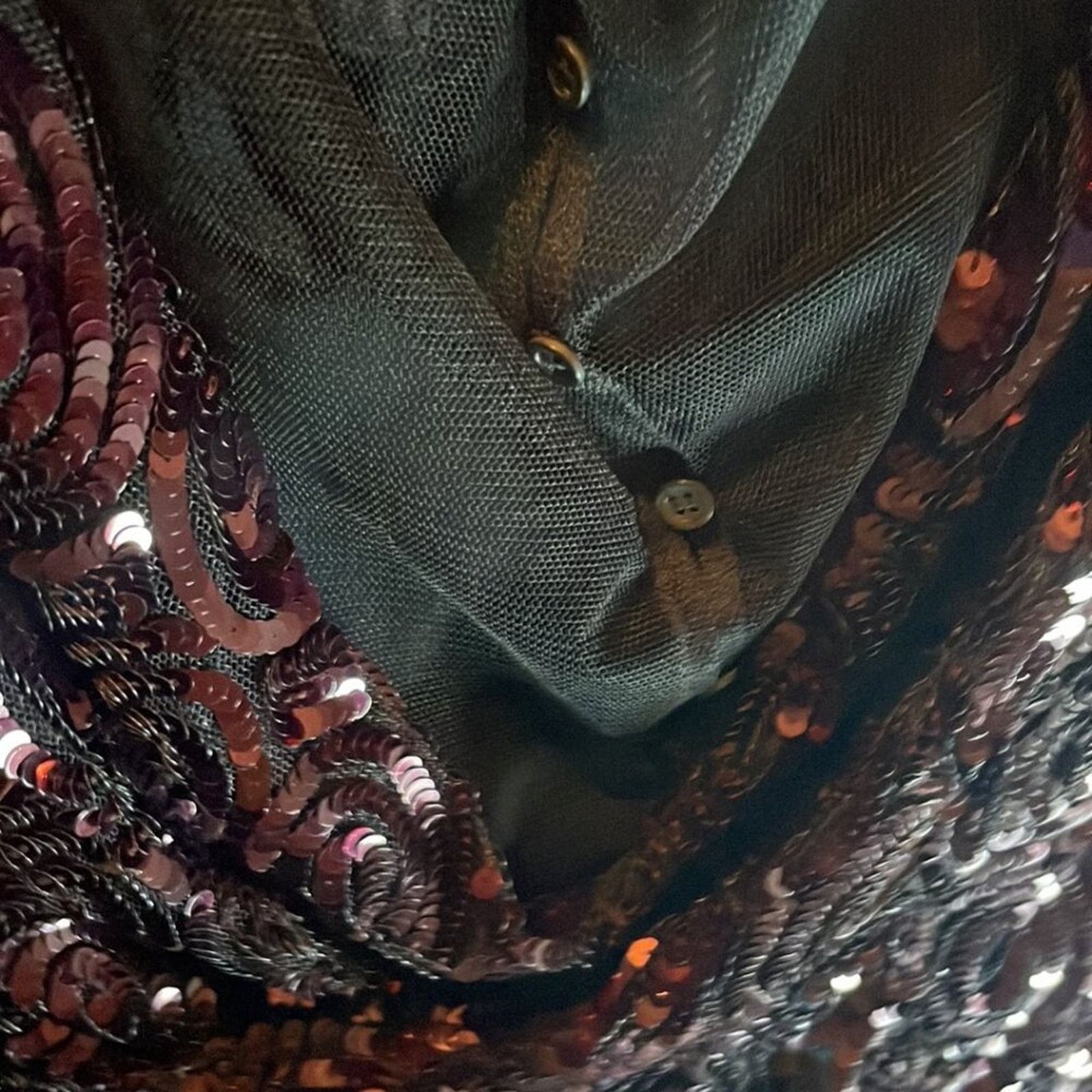 Dries Van Noten Dries Van Noten Carti net mesh purple sequins layered top Size S / US 4 / IT 40 - 9 Thumbnail