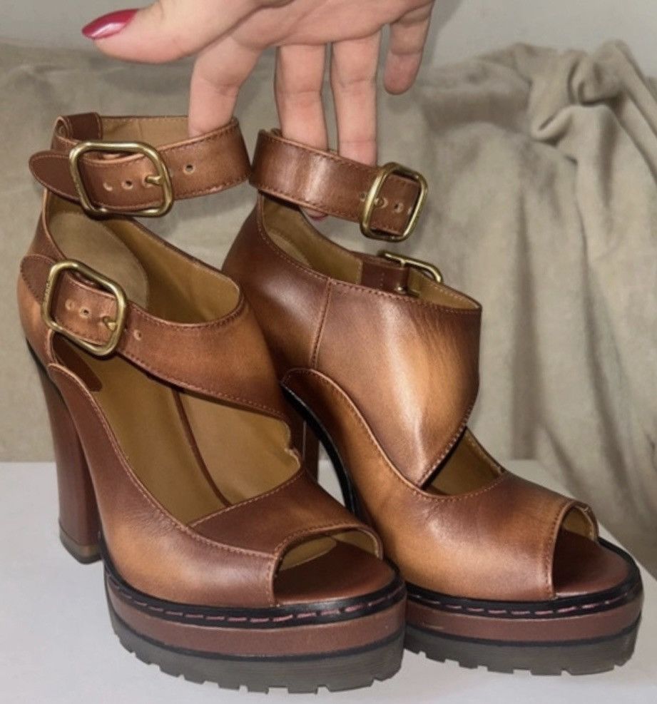 Chloe Chloé Leather “Western Daisy” sandals - Canyon Brown Size US 6 / IT 36 - 4 Thumbnail