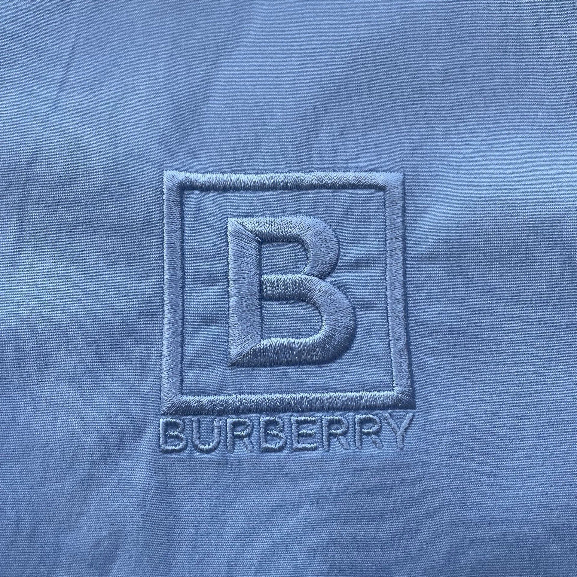 Burberry Burberry Embroidered Logo Shirt Men's Light Blue XL Size US XL / EU 56 / 4 - 3 Thumbnail