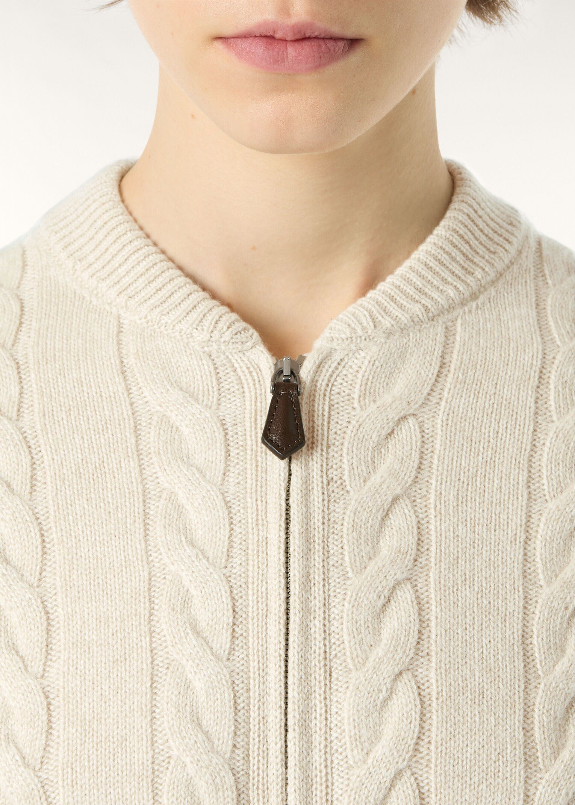 Loro Piana os11x0326 FAQ9055 Cedar Cardigan in Natural Melange Size L / US 10 / IT 46 - 2 Thumbnail