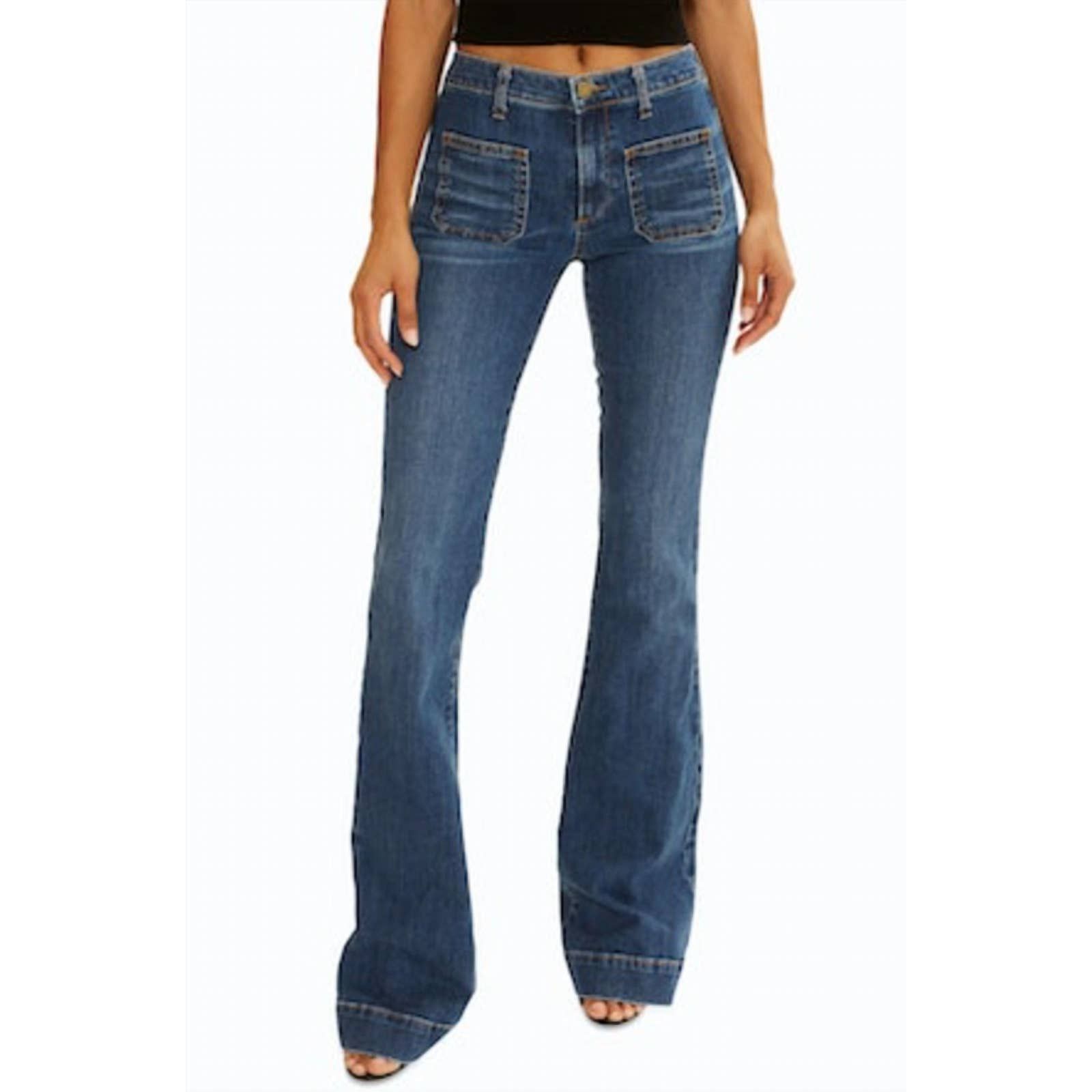 FUN PATCH POCKET FLARE JEANS