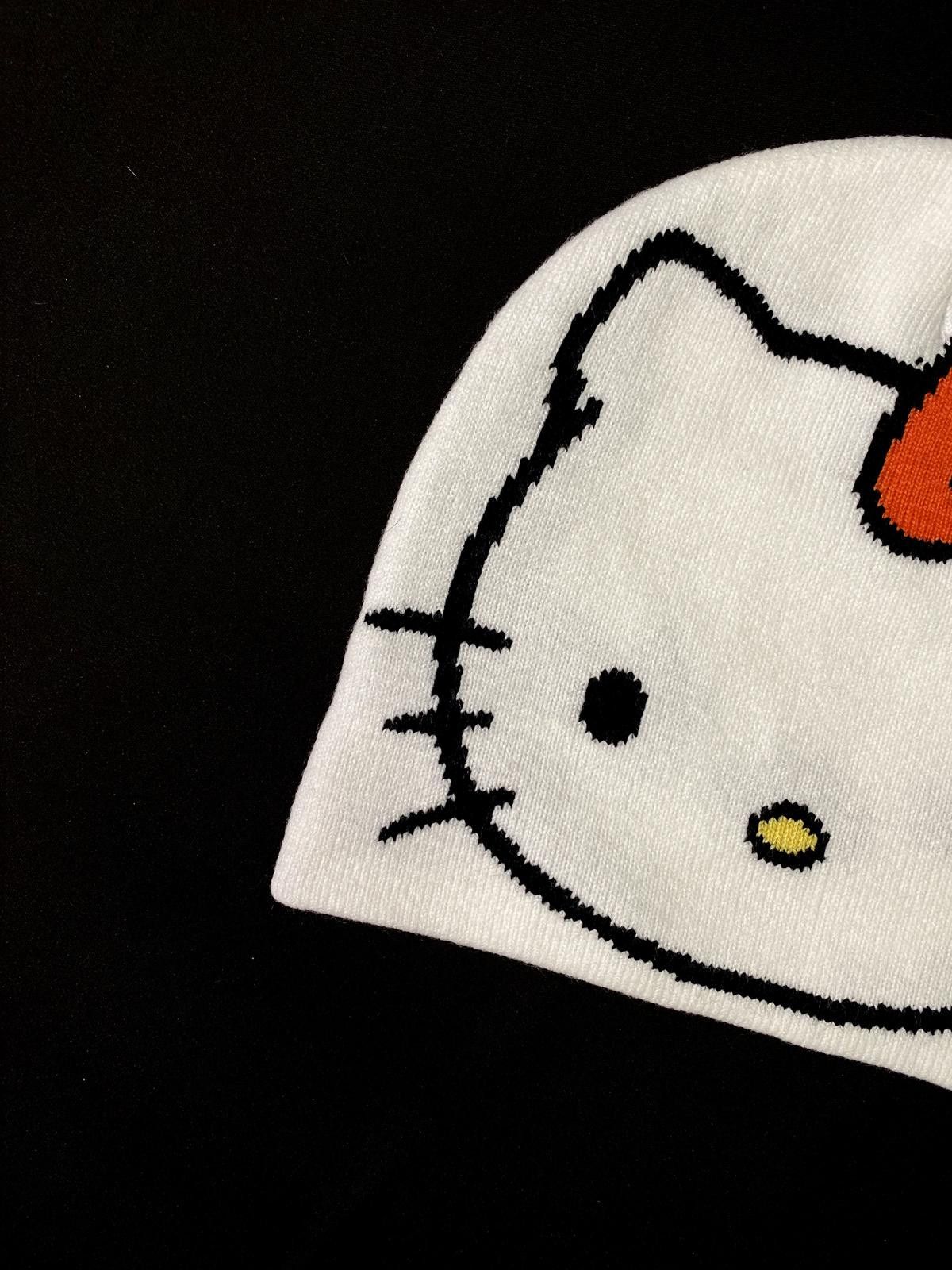 Japanese Brand Rare Hello Kitty Graphic No Cuff Knit Green Beanie OS Size ONE SIZE - 3 Thumbnail