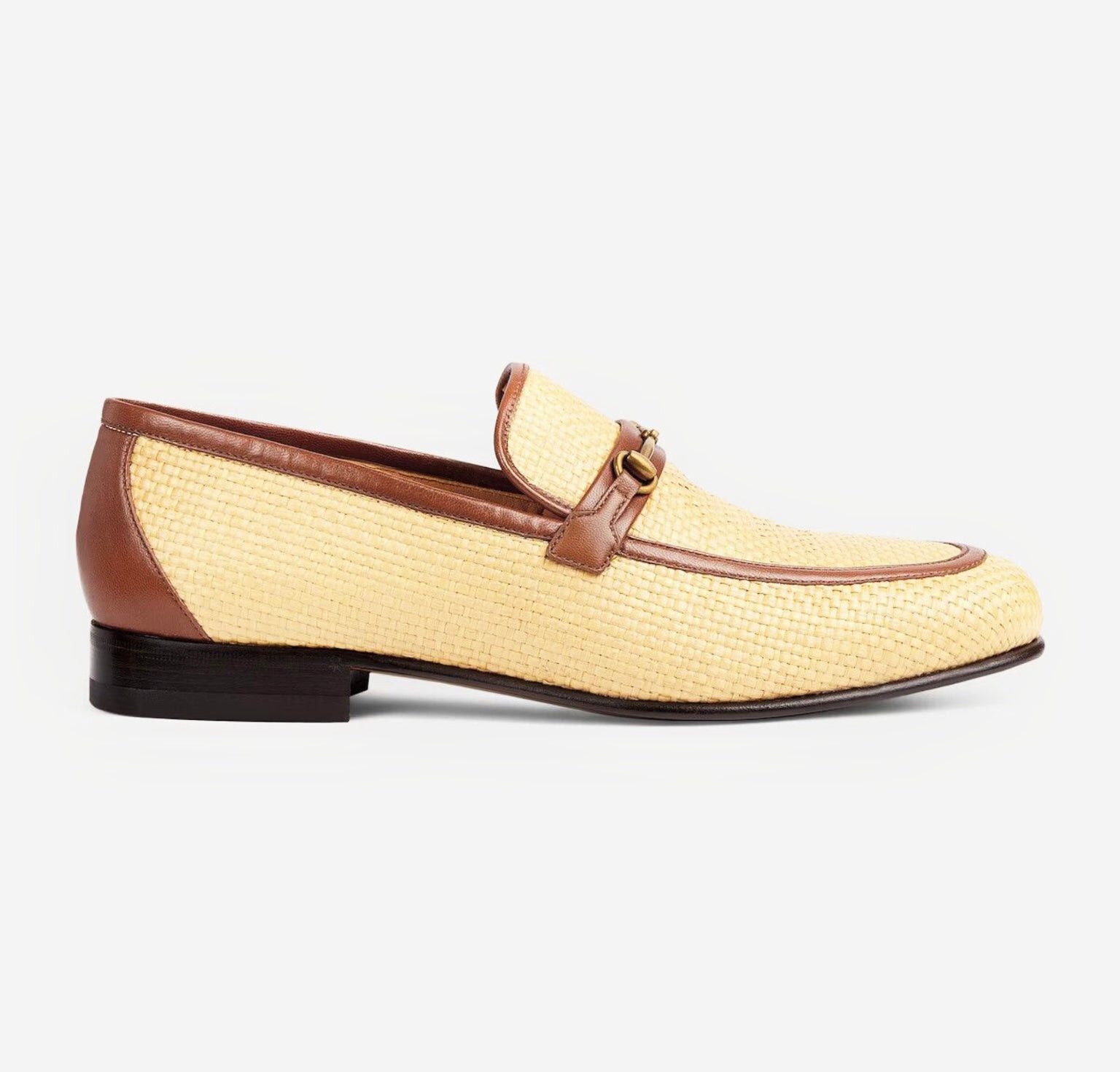 image of Gucci Horsebit Buckle Loafers Size 7.5 in Beige, Men's