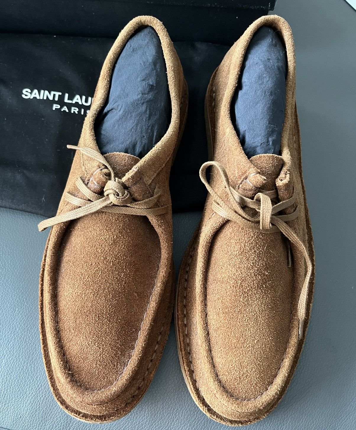 Hedi Slimane × Saint Laurent Paris × Yves Saint Laurent Saint Laurent Runway Classic Suede Leather Shoes Limited Size US 10.5 / EU 43-44 - 6 Thumbnail
