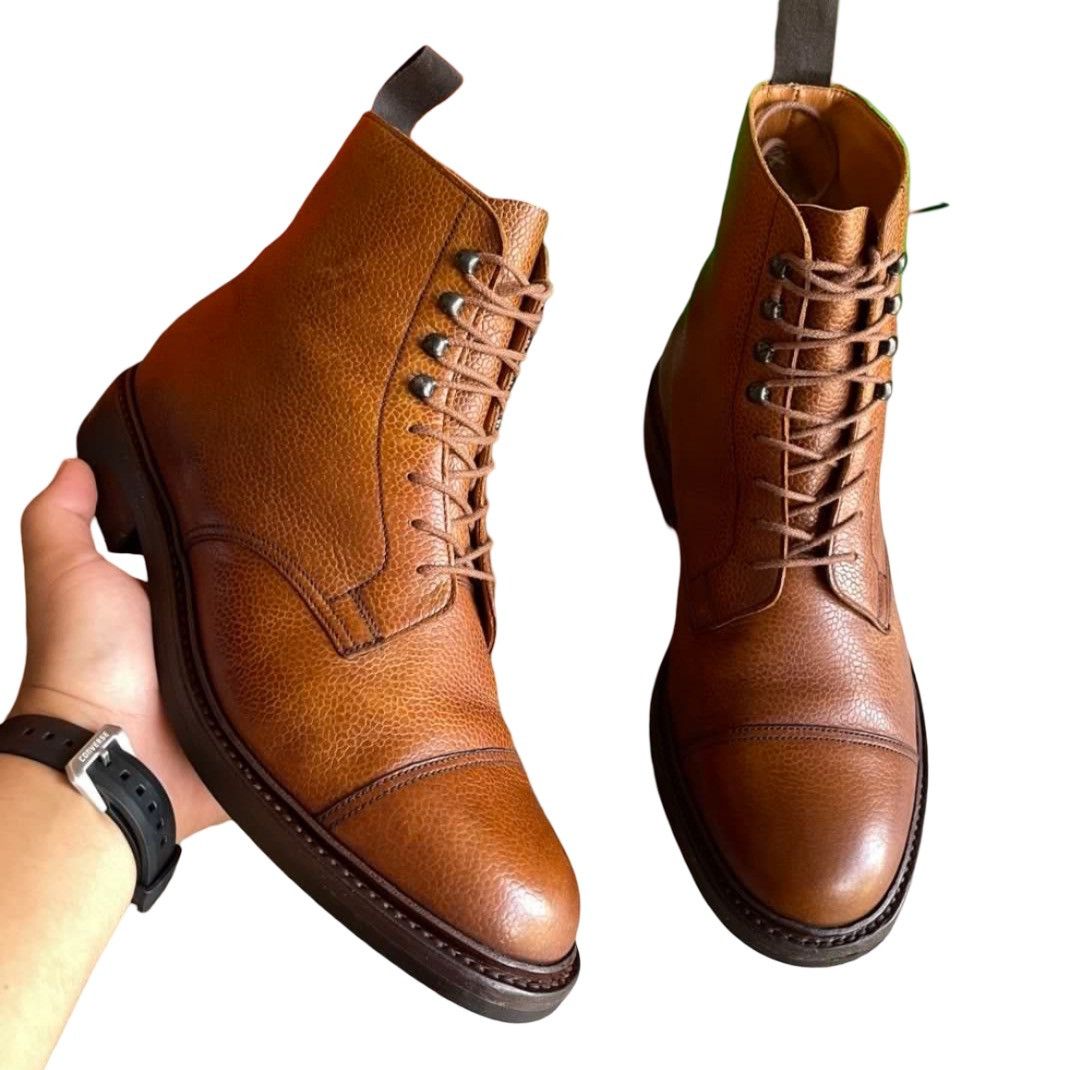 Crockett & Jones Crockett & Jones Tan Scotch Grain Leather Coniston Boots Size US 8.5 / EU 41-42 - 3 Thumbnail