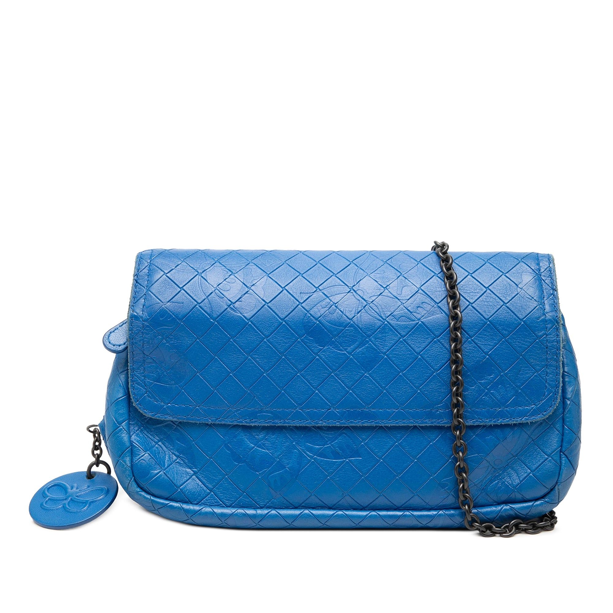 Bottega Veneta Small Calfskin Intrecciomirage Embossed Butterfly Chain Crossbody Size ONE SIZE - 1 Thumbnail
