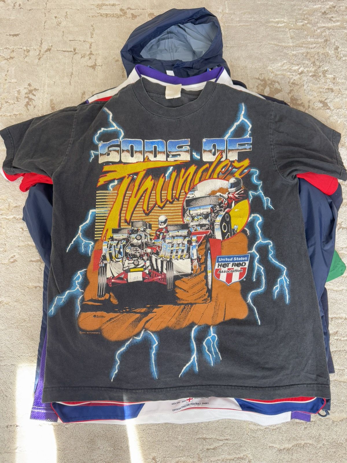 Vintage Very Rare 90’s Gods Of Thunder Hot Rod T-shirt Vintage Tee Size US L / EU 52-54 / 3 - 2 Thumbnail