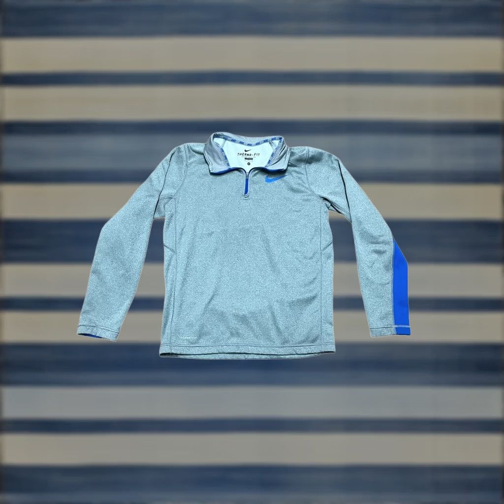 Nike Nike Therma-Fit 1/4 Zip Jacket Mens Sweater Gray Blue Golf Activewear Regular Small Size US S / EU 44-46 / 1 - 1 Thumbnail