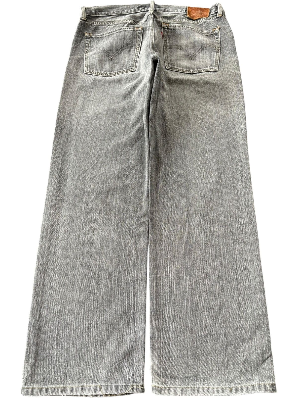 Levi's Vintage 90s Levis 502 Charcoal Wash Distress Baggy Jeans Size US 34 / EU 50 - 2 Thumbnail